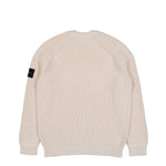Stone Island Crewneck Jumper With Fishermans Rib And Raglan Sleeves Ivory Knitwear K2S155100012-S00TA V0093 Detail View 2 | GATE