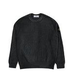 Stone Island Crewneck Jumper With Two Tone Spray And Fishermans Rib Lead Grey Knitwear K2S155100016-S00Z4 V0062 Detail View 1 | GATE