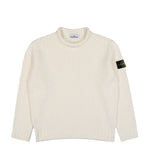 Stone Island Mock Neck Jumper With Reverse Stitch Details Ivory Knitwear K2S155100019-S00N5 V0093 Detail View 1 | GATE