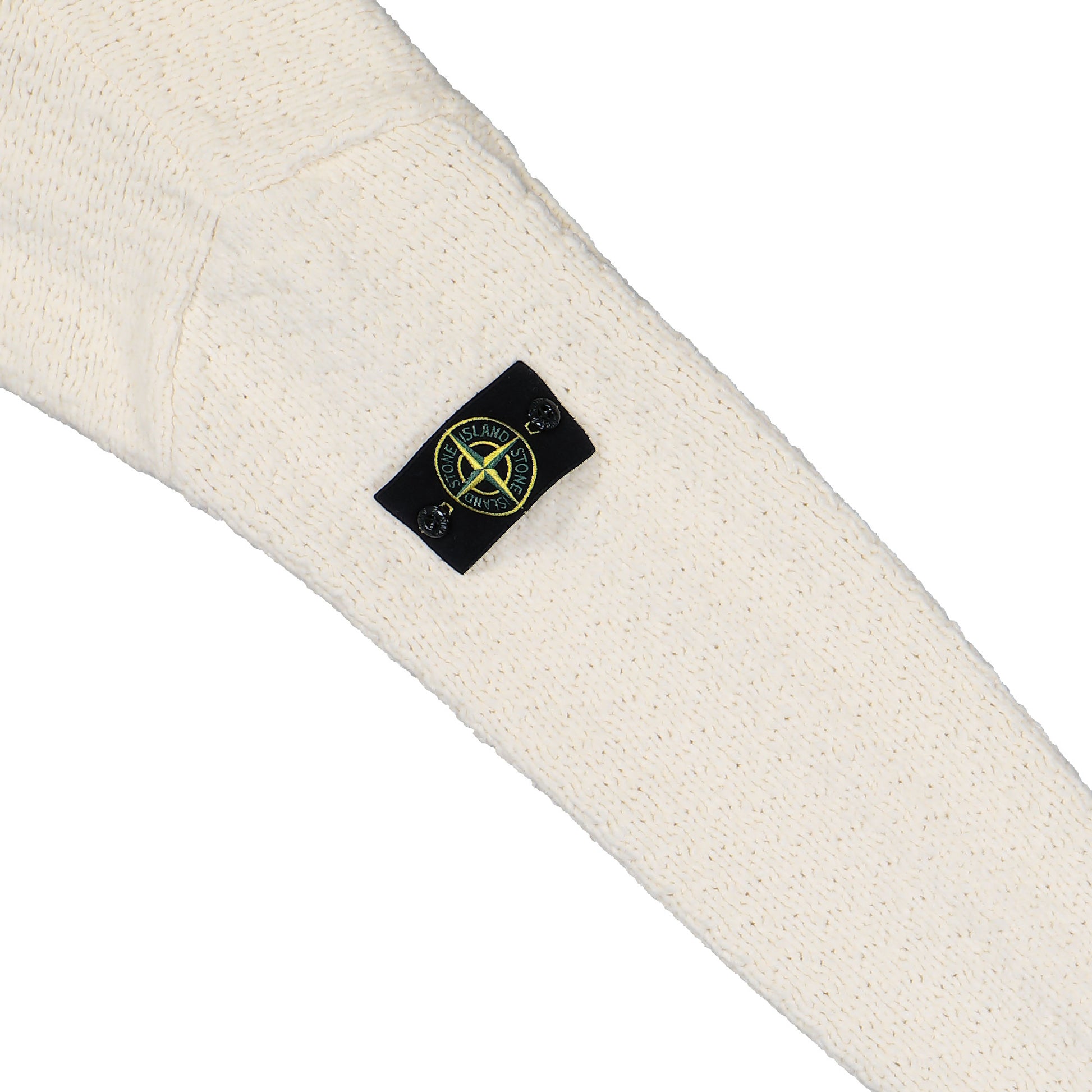 Stone Island Mock Neck Jumper With Reverse Stitch Details Ivory Knitwear K2S155100019-S00N5 V0093 Detail View 4 | GATE