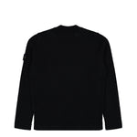Stone Island Crewneck Jumper With Brushed Texture Black Sweatshirt K2S155100056-S00N2 V0029 Detail View 2 | GATE