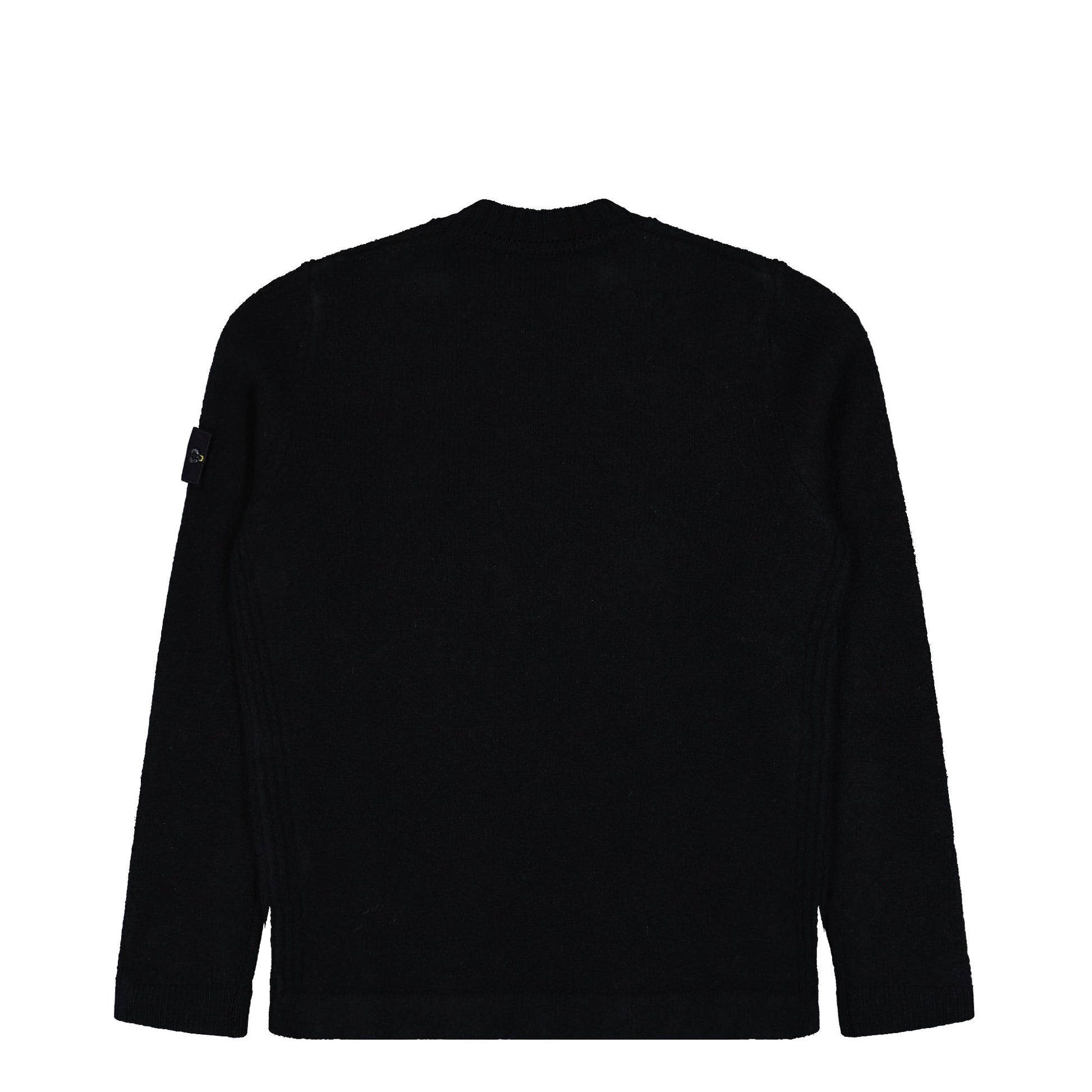 Stone Island Crewneck Jumper With Brushed Texture Black Sweatshirt K2S155100056-S00N2 V0029 Detail View 2 | GATE