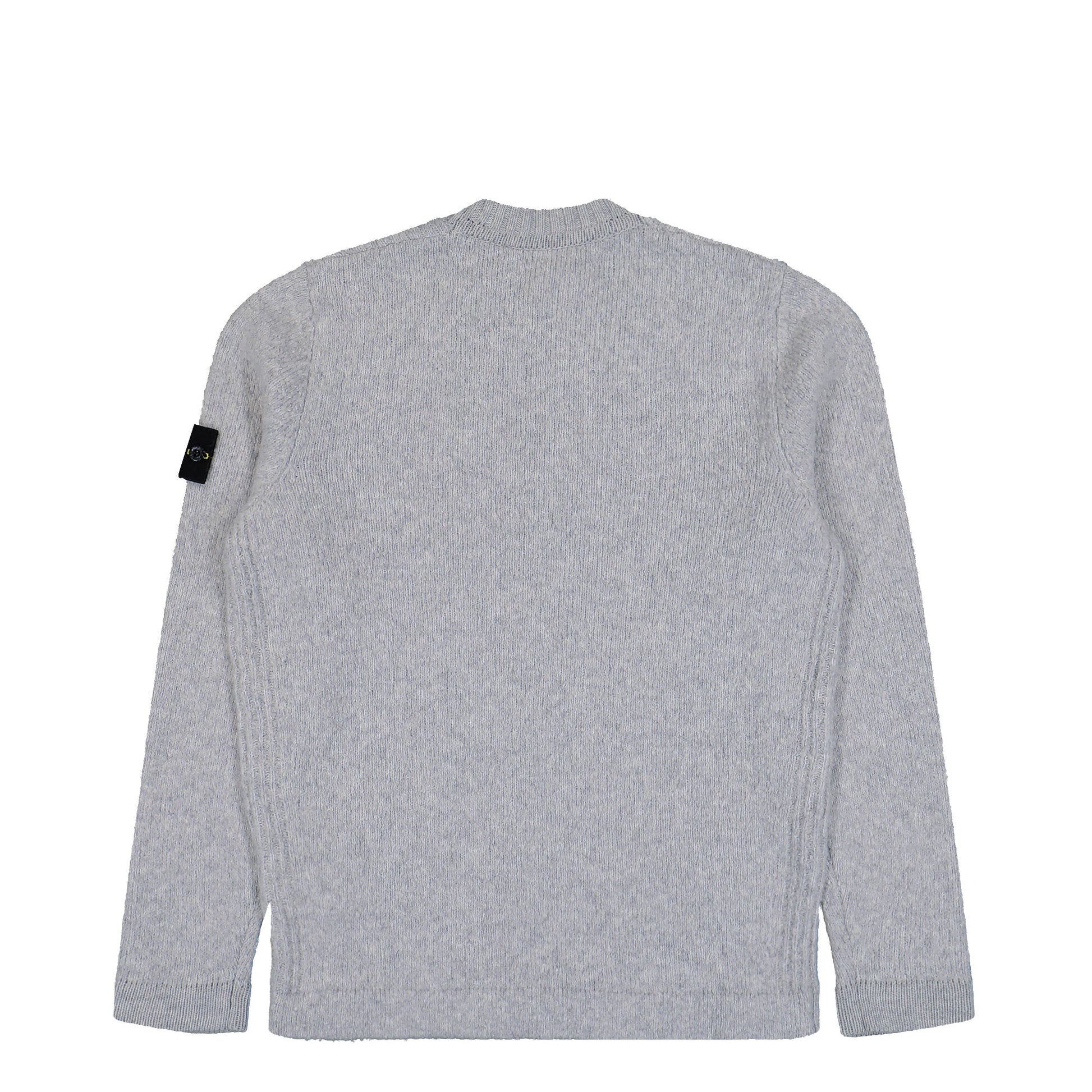 Stone Island Crewneck Jumper With Brushed Texture Grey Melange Sweatshirt K2S155100056-S00N2 V0M64 Detail View 2 | GATE