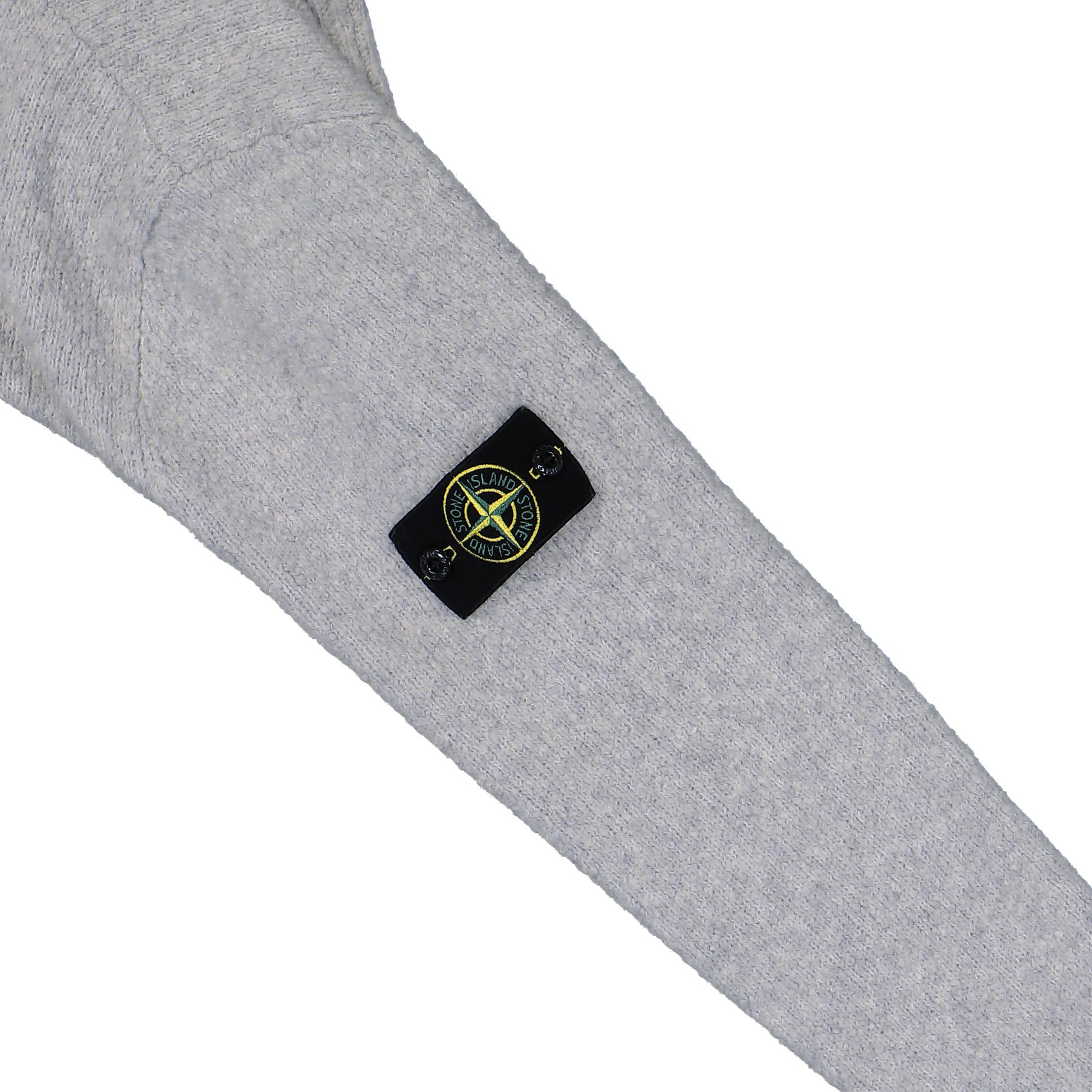 Stone Island Crewneck Jumper With Brushed Texture Grey Melange Sweatshirt K2S155100056-S00N2 V0M64 Detail View 4 | GATE