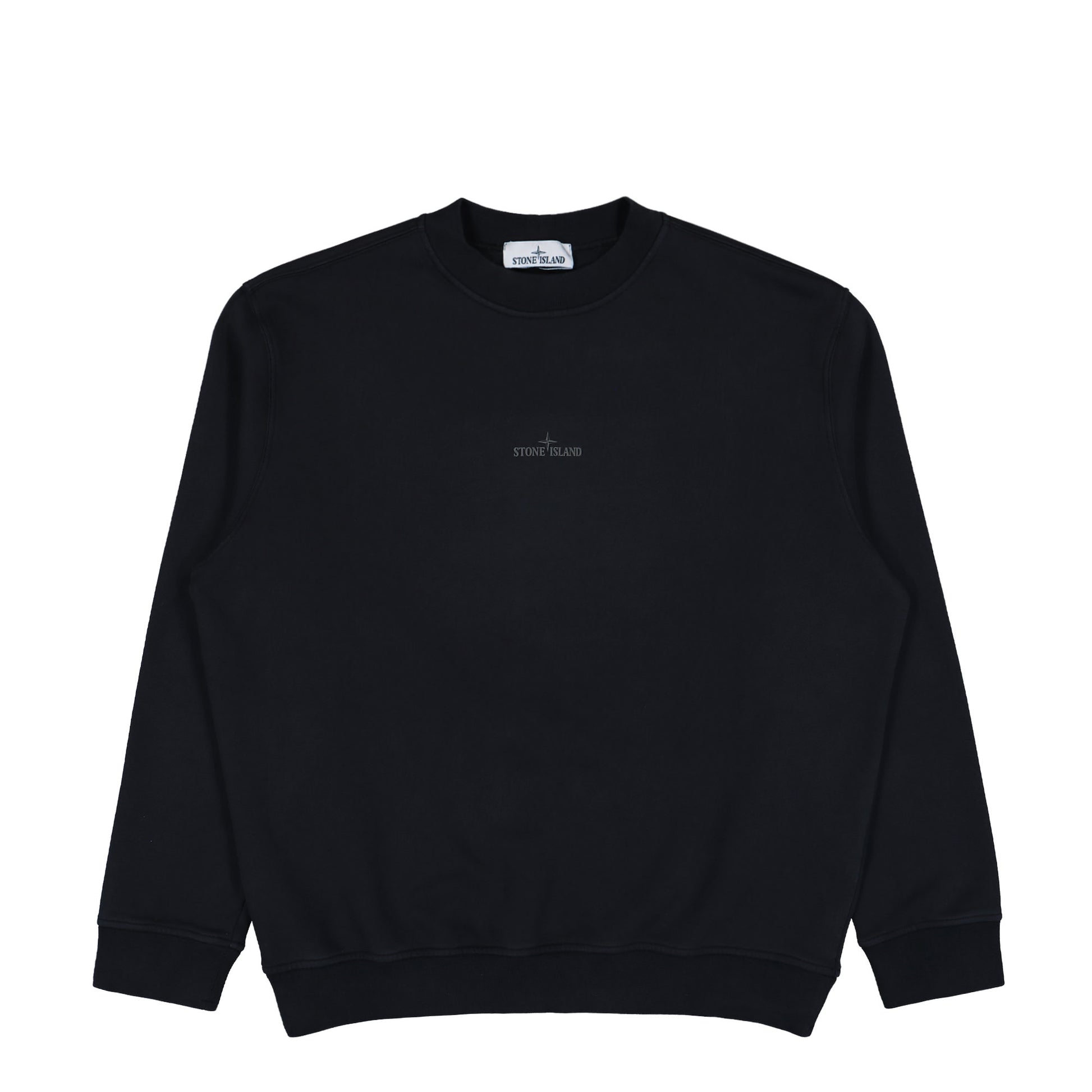 Stone Island Crewneck Sweatshirt With Industrial Four Print Black Sweatshirt K2S156100018-S0195 V0029 Detail View 1 | GATE