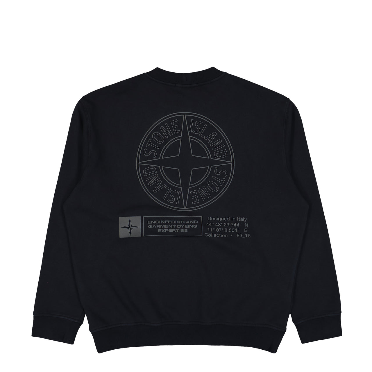 Stone Island Crewneck Sweatshirt With Industrial Four Print Black Sweatshirt K2S156100018-S0195 V0029 Detail View 1 | GATE