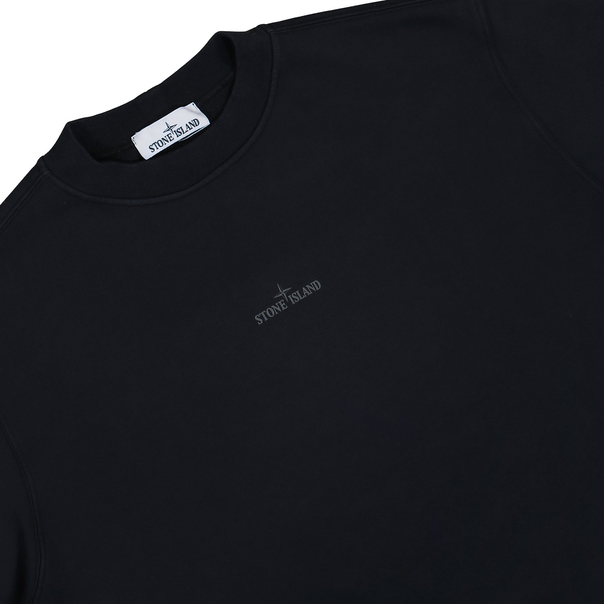 Stone Island Crewneck Sweatshirt With Industrial Four Print Black Sweatshirt K2S156100018-S0195 V0029 Detail View 3 | GATE
