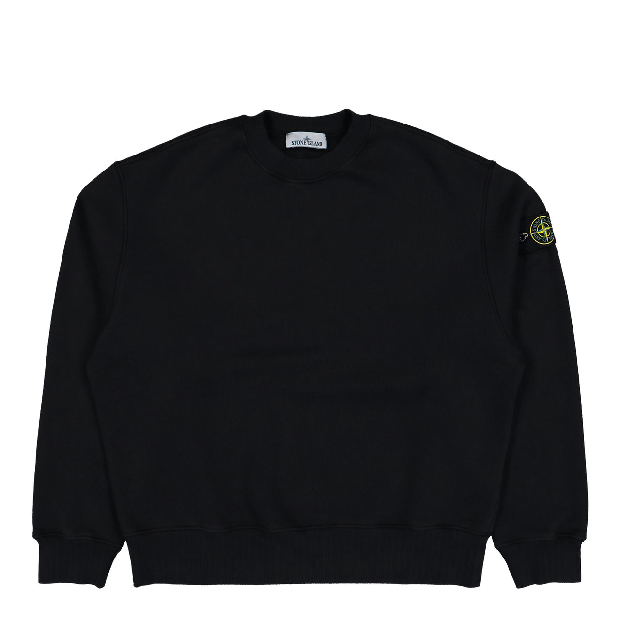Stone Island Oversized-Fit Sweatshirt With Contrast Details Black Sweatshirts K2S156100021-S0210 V0029 Detail View 1 | GATE