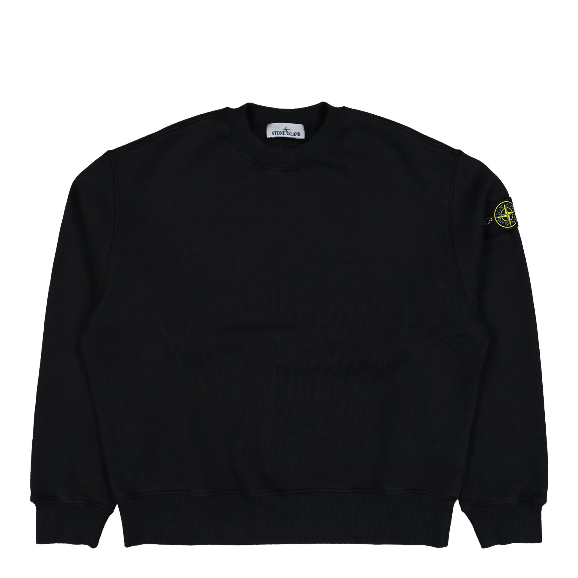 Stone Island Oversized-Fit Sweatshirt With Contrast Details Black Sweatshirts K2S156100021-S0210 V0029 Detail View 1 | GATE