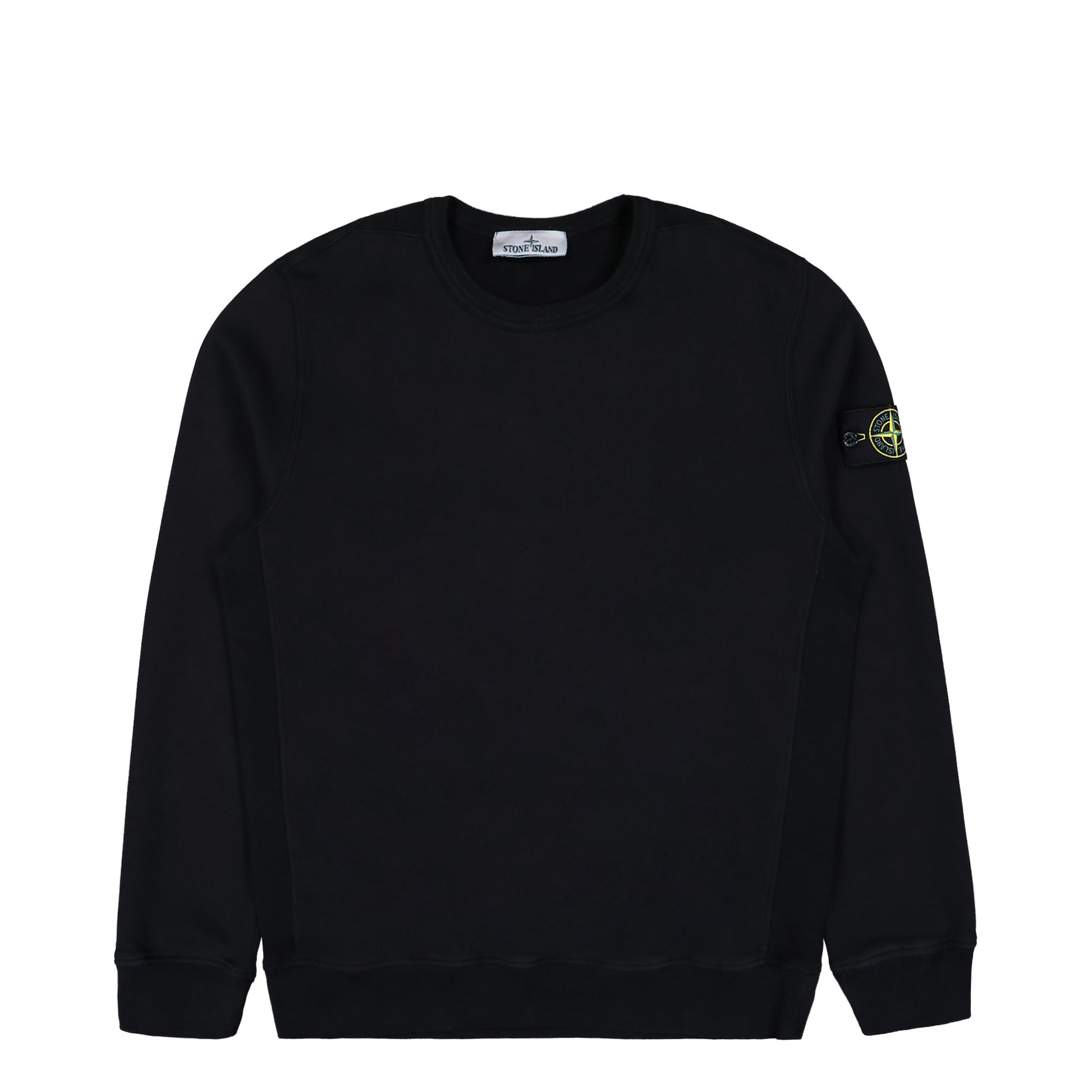 Stone Island Crewneck Sweatshirt With Ribbed Inserts Black Sweatshirt K2S156100028-S0A20 V0029 Detail View 1 | Gate