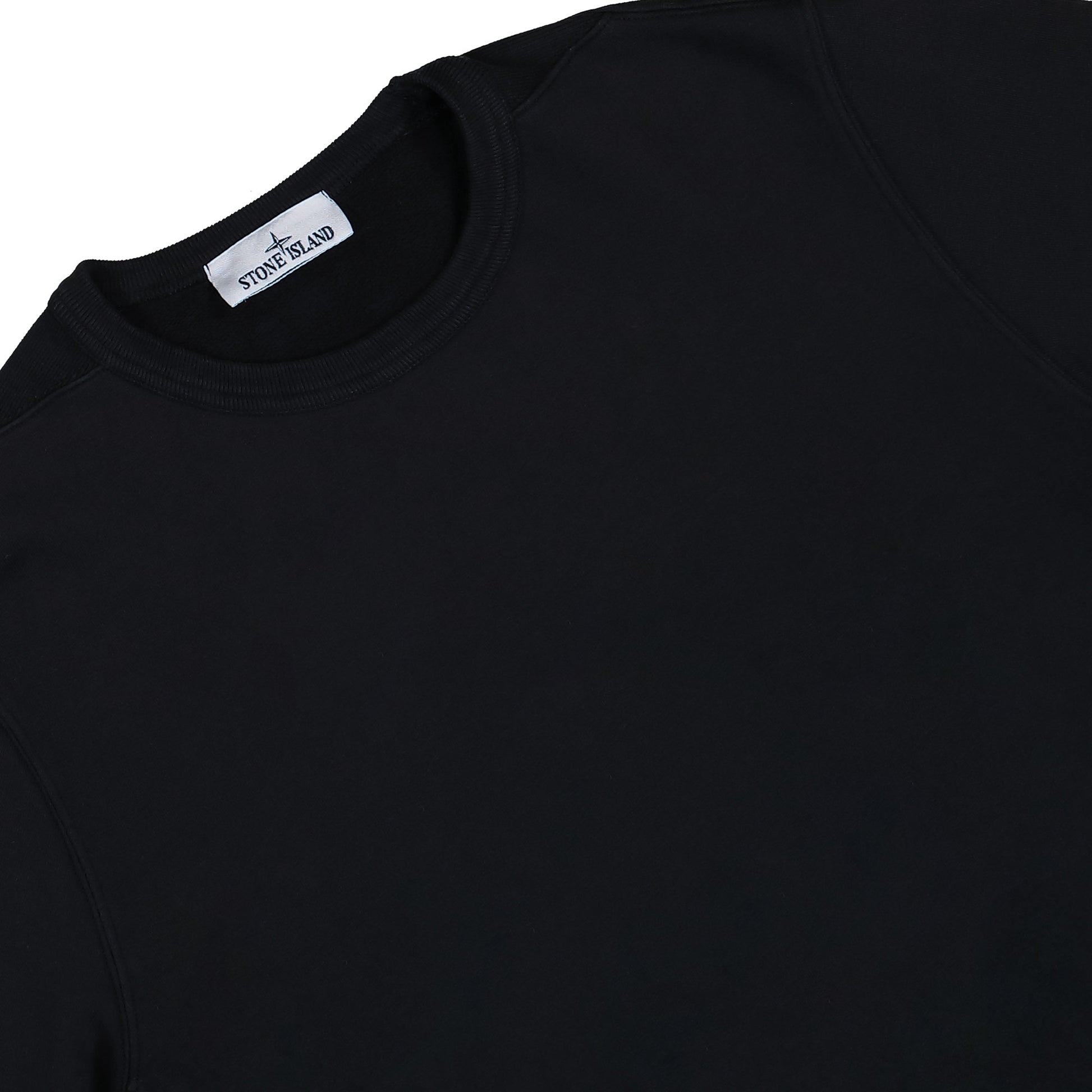 Stone Island Crewneck Sweatshirt With Ribbed Inserts Black Sweatshirt K2S156100028-S0A20 V0029 Detail View 3 | Gate