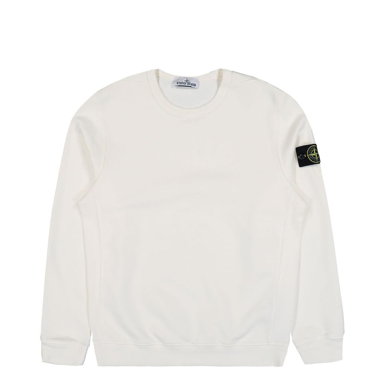 Stone Island Crewneck Sweatshirt With Ribbed Inserts Ivory Sweatshirt K2S156100028-S0A20 V0093 Detail View 1 | Gate