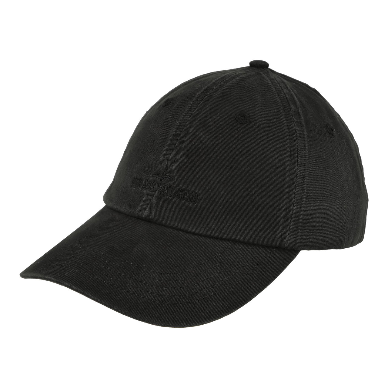 Stone Island Baseball Cap With Logo Embroidery Black Headwear K2S159100009-S0106 V0029 Detail View 1 | GATE