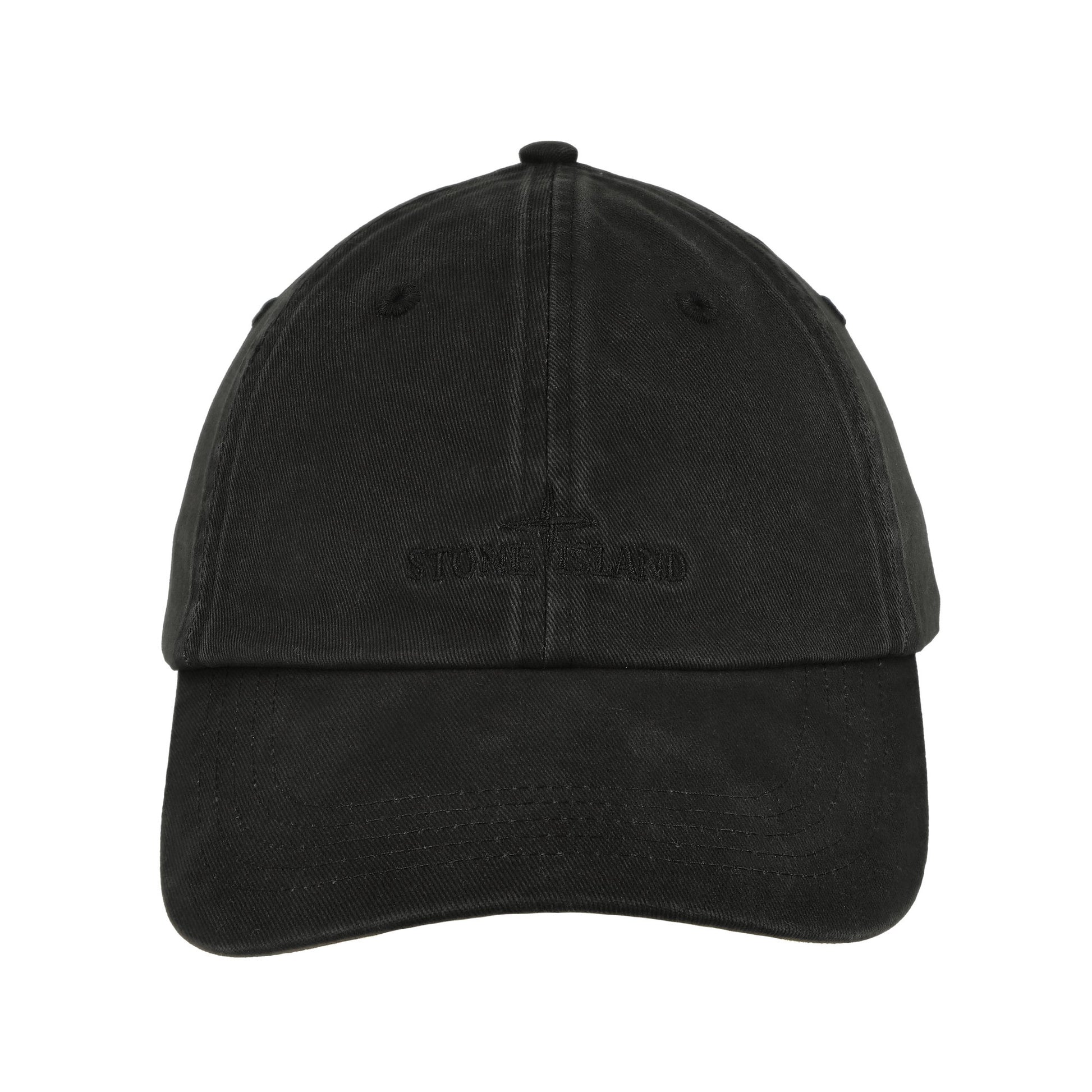 Stone Island Baseball Cap With Logo Embroidery Black Headwear K2S159100009-S0106 V0029 Detail View 4 | GATE