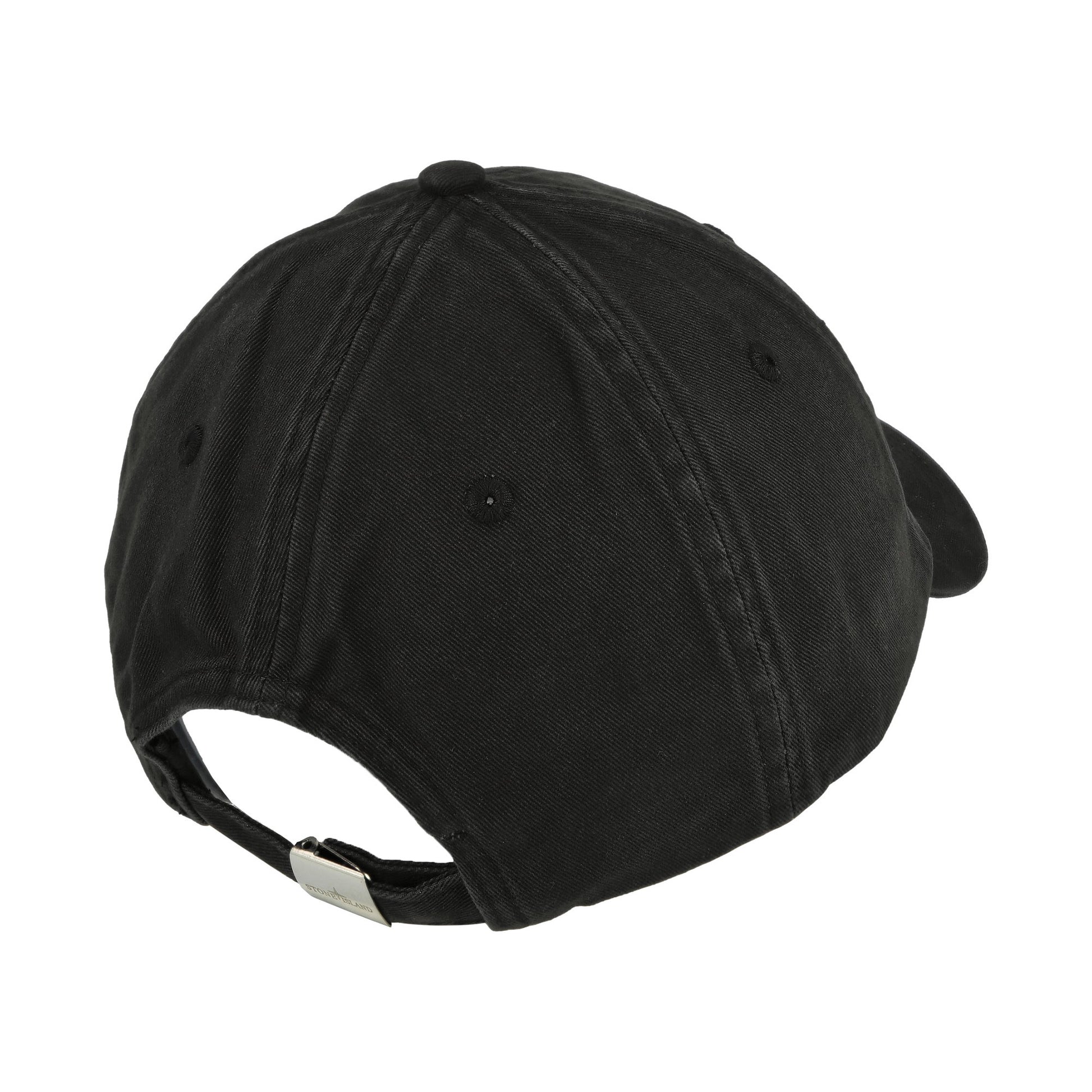 Stone Island Baseball Cap With Logo Embroidery Black Headwear K2S159100009-S0106 V0029 Detail View 5 | GATE