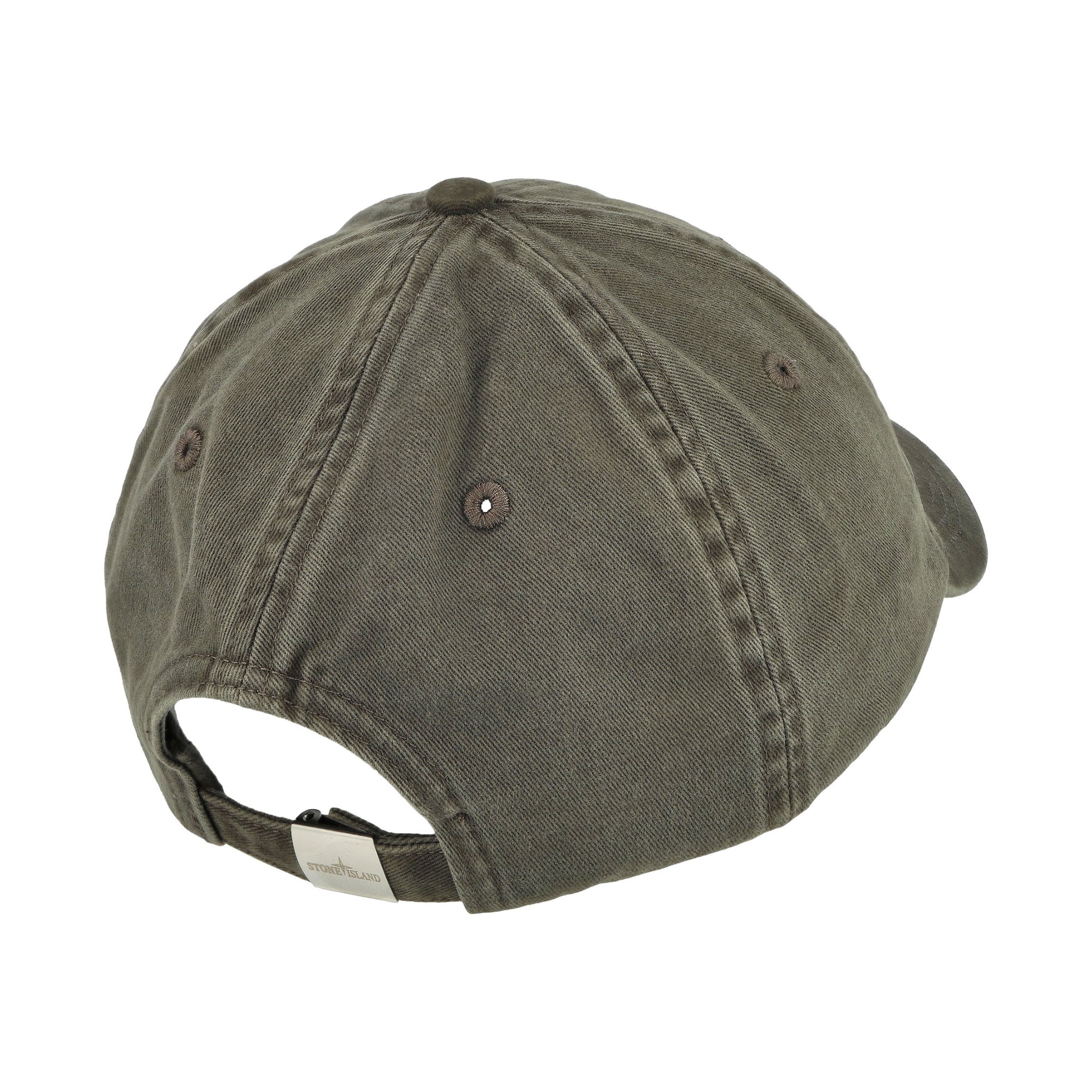 Stone Island Baseball Cap With Logo Embroidery Military Green Headwear K2S159100009-S0106 V0054 Detail View 5 | GATE