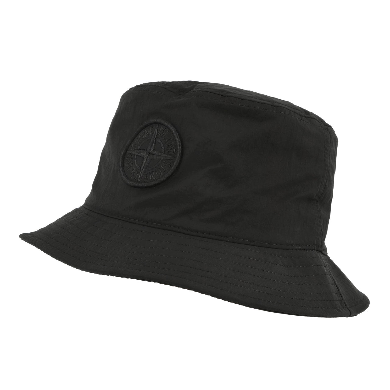 Stone Island Bucket Hat With Mesh Lining And Compass Embroidery Black Headwear K2S159100012-S0076 V0029 Detail View 1 | GATE