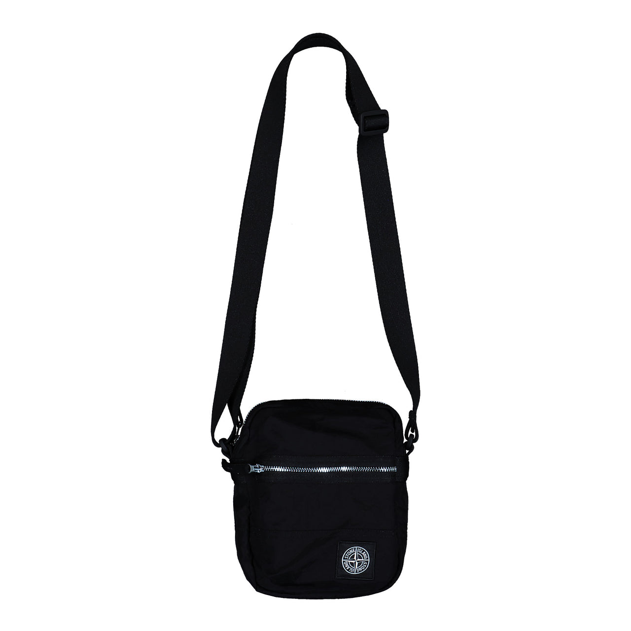 Stone Island Pouch Bag With Front Pocket And Ripstop Lining Black Shoulder Bag K2S159200015-S0251 V0029 Detail View 1 | GATE