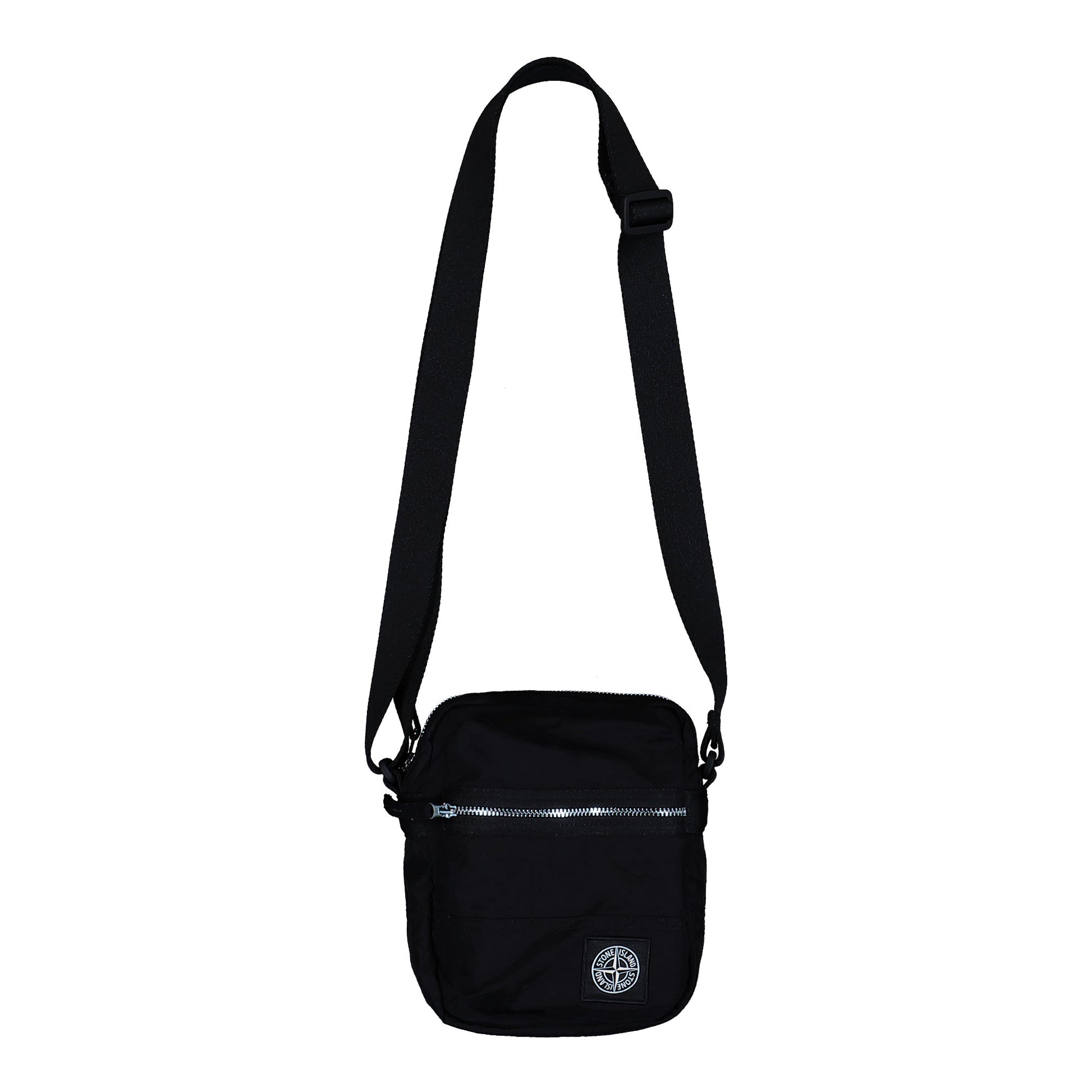 Stone Island Pouch Bag With Front Pocket And Ripstop Lining Black Shoulder Bag K2S159200015-S0251 V0029 Detail View 1 | GATE