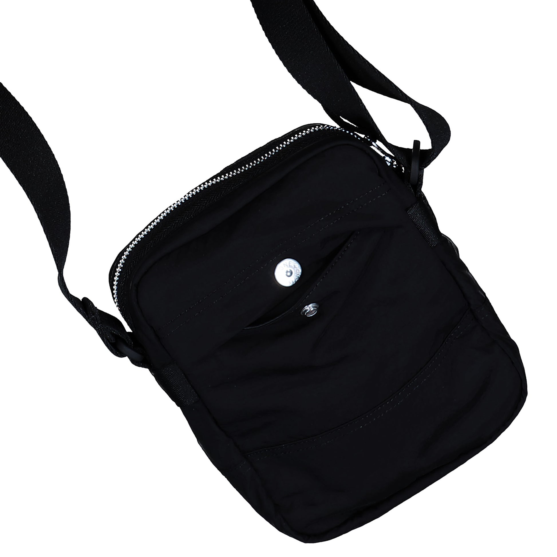 Stone Island Pouch Bag With Front Pocket And Ripstop Lining Black Shoulder Bag K2S159200015-S0251 V0029 Detail View 4 | GATE