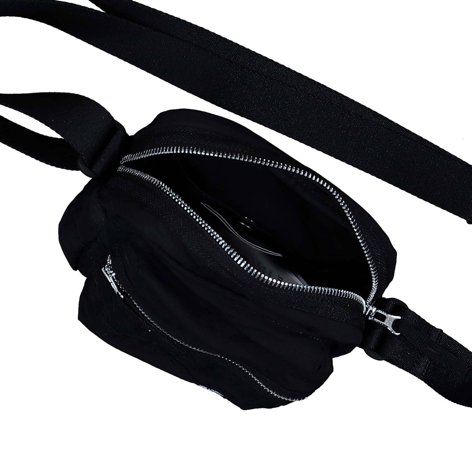 Stone Island Pouch Bag With Front Pocket And Ripstop Lining Black Shoulder Bag K2S159200015-S0251 V0029 Detail View 5 | GATE