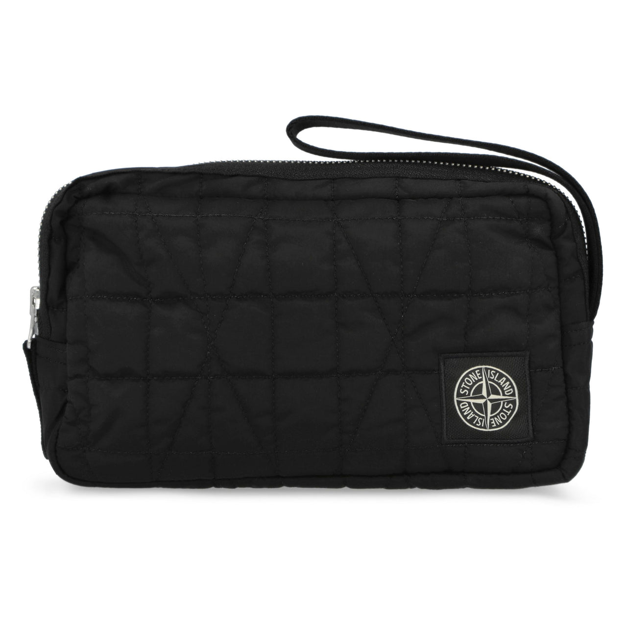 Stone Island Wrist Pouch With Inner Compartments And Zips Black Hand Bags K2S159200017-S0255 V0029 Detail View 1 | GATE