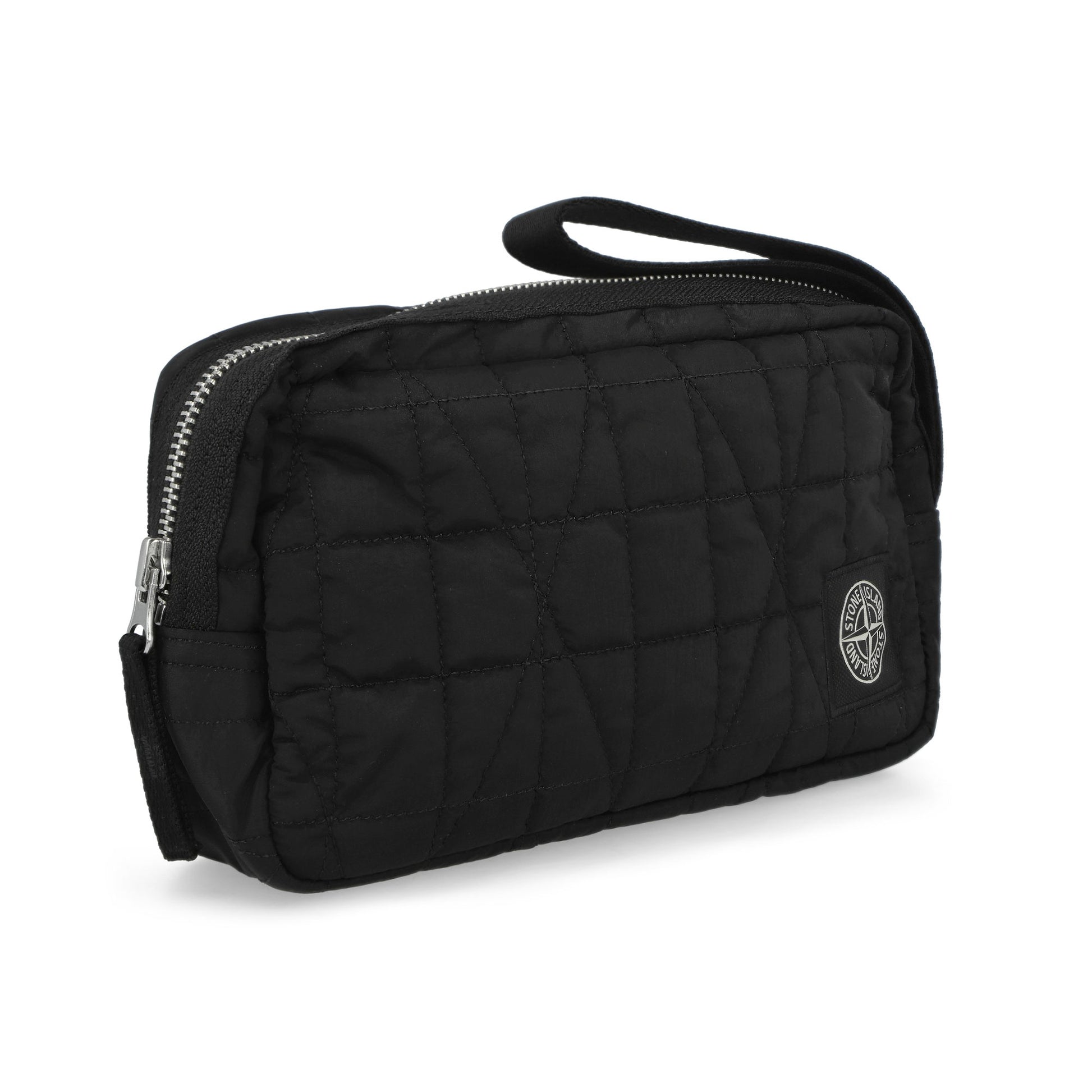 Stone Island Wrist Pouch With Inner Compartments And Zips Black Hand Bags K2S159200017-S0255 V0029 Detail View 3 | GATE
