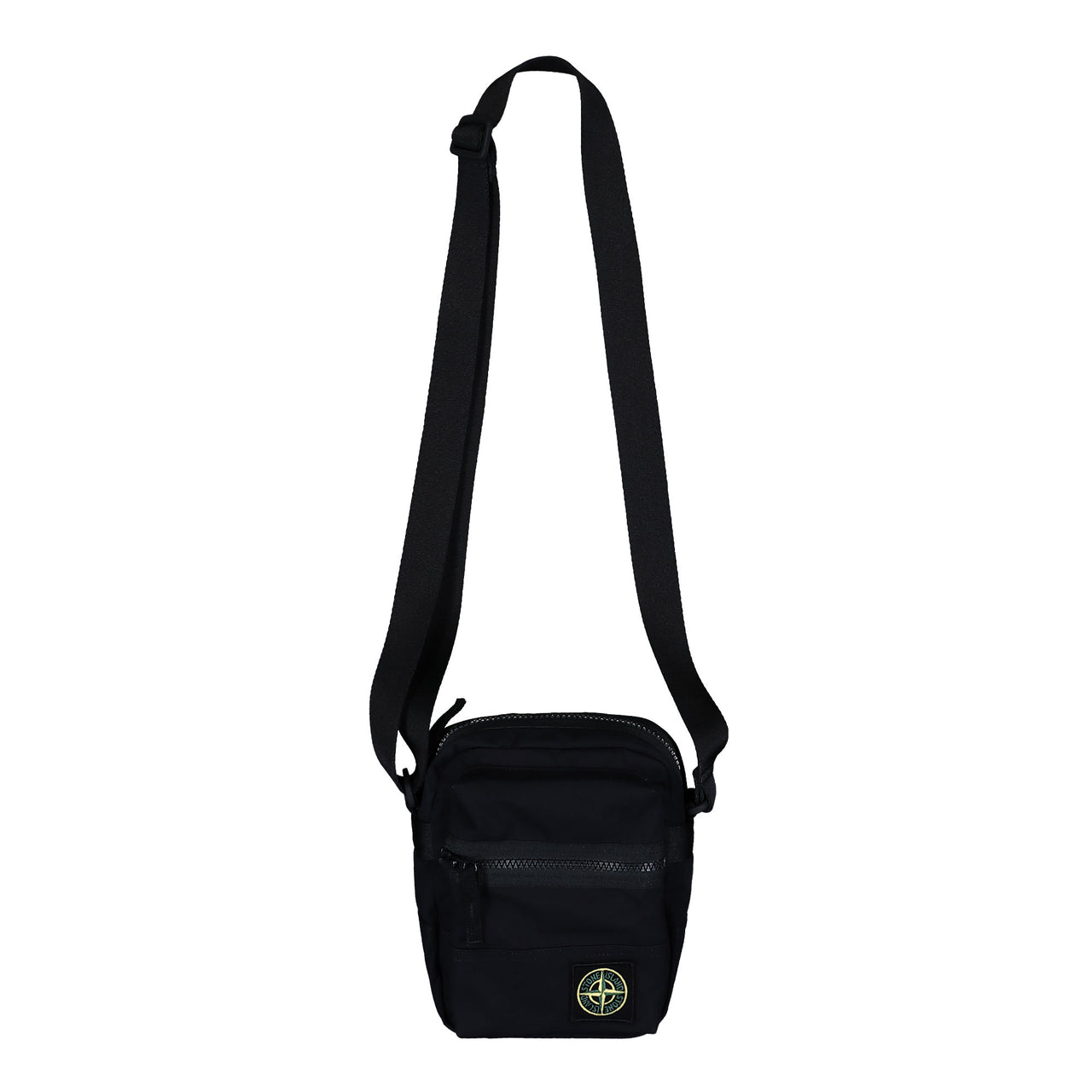 Stone Island Pouch Bag With Snap Pockets And Adjustable Strap Black Shoulder Bags K2S159200019-S0257 V0029 Detail View 1 | GATE