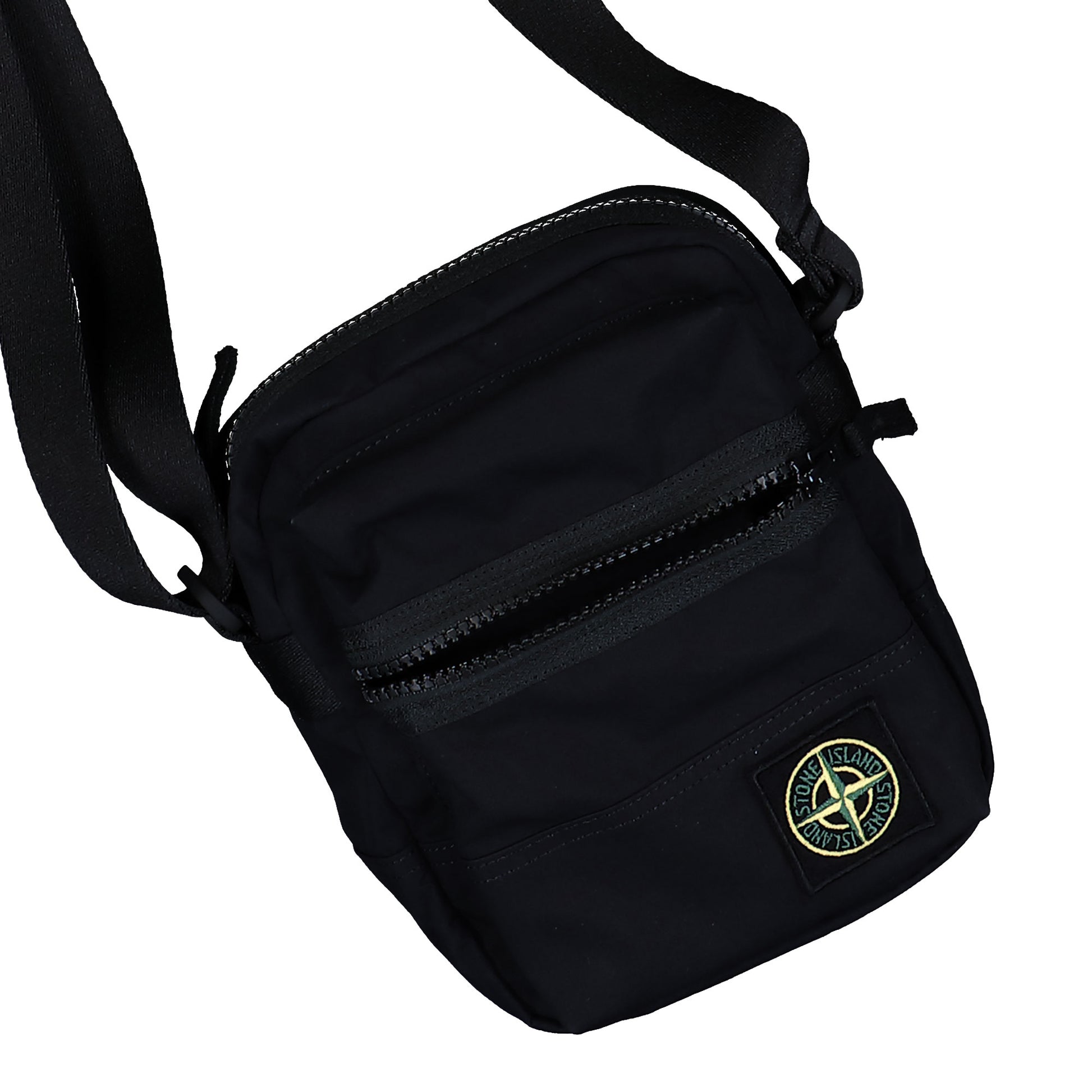 Stone Island Pouch Bag With Snap Pockets And Adjustable Strap Black Shoulder Bags K2S159200019-S0257 V0029 Detail View 3 | GATE