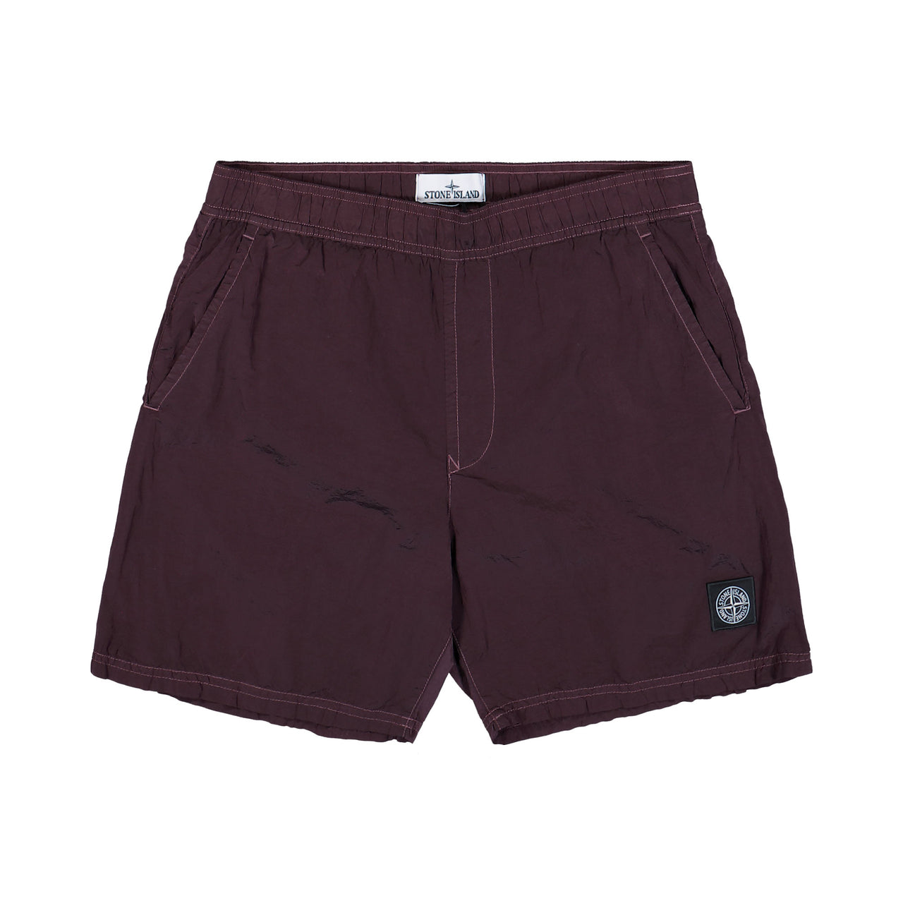 Stone Island Swim Shorts With Pockets And Mesh Lining Amaranth Swim Short K2S15B100004-S0043 V0017 Detail View 1 | GATE