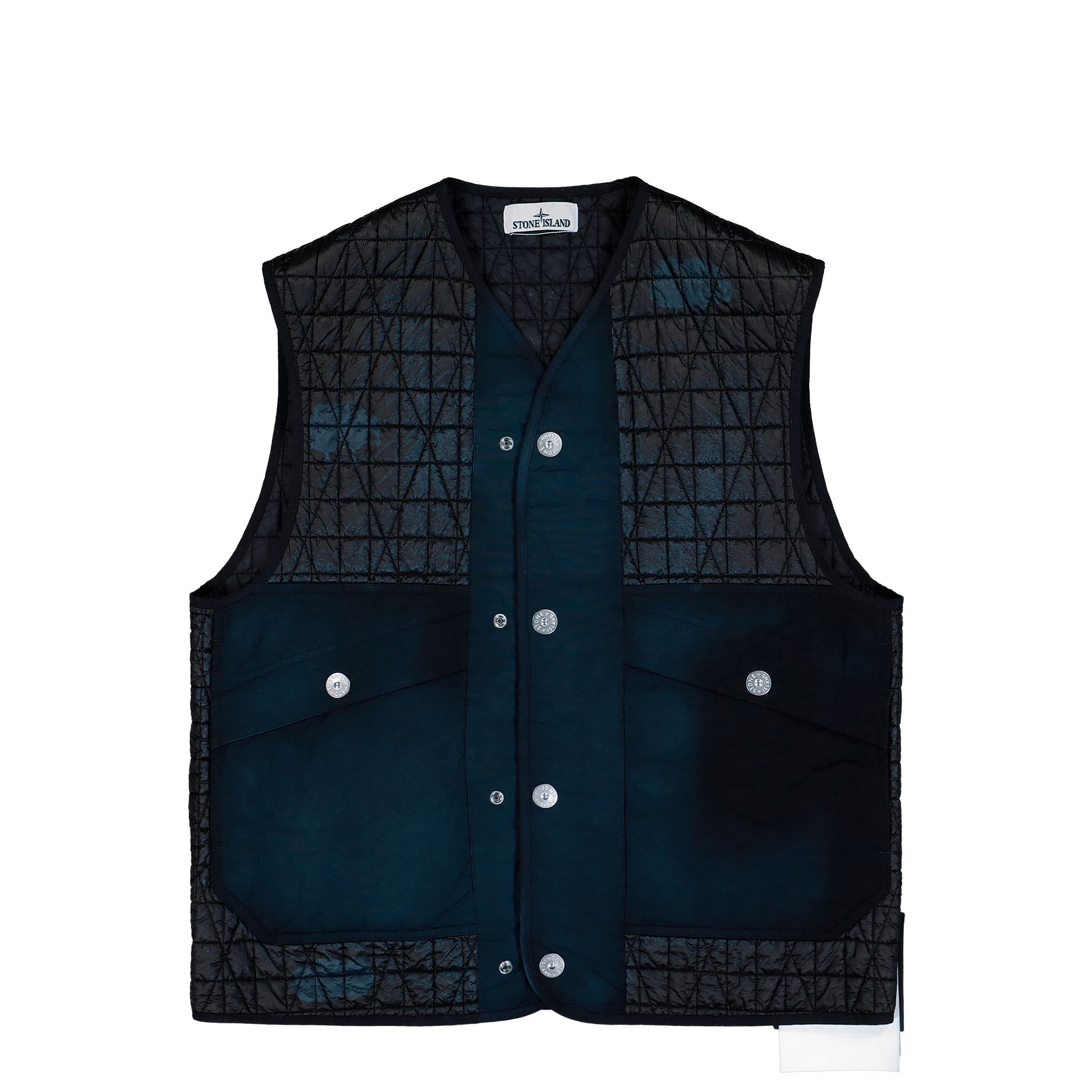 Stone Island Nylon Reps-TC Corrosion Treatment Vest Black Vests K2S15G100009-S00R2 V0029 Detail View 1 | GATE