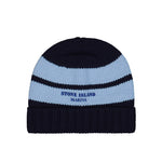 Stone Island Marina Wool Beanie Blue Navy Headwear K2S15N100006-S00XD V002A Detail View 1 | GATE