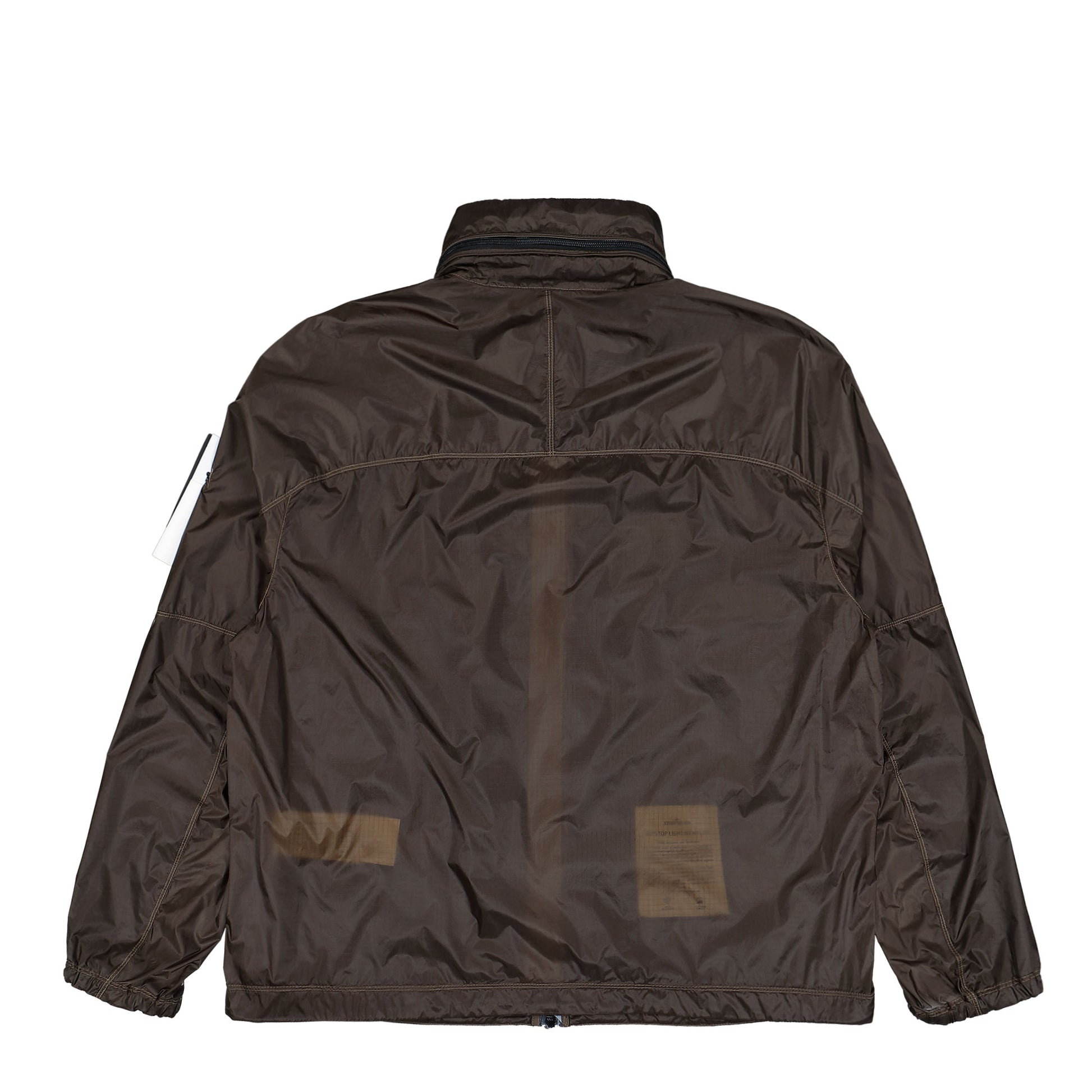 Stone Island Light Jacket With Anti-Drop And Concealed Hood Military Green Jacket K2S15Q100007-S0163-V0054 Detail View 2 | GATE