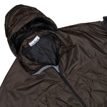 Stone Island Light Jacket With Anti-Drop And Concealed Hood Military Green Jacket K2S15Q100007-S0163-V0054 Detail View 3 | GATE