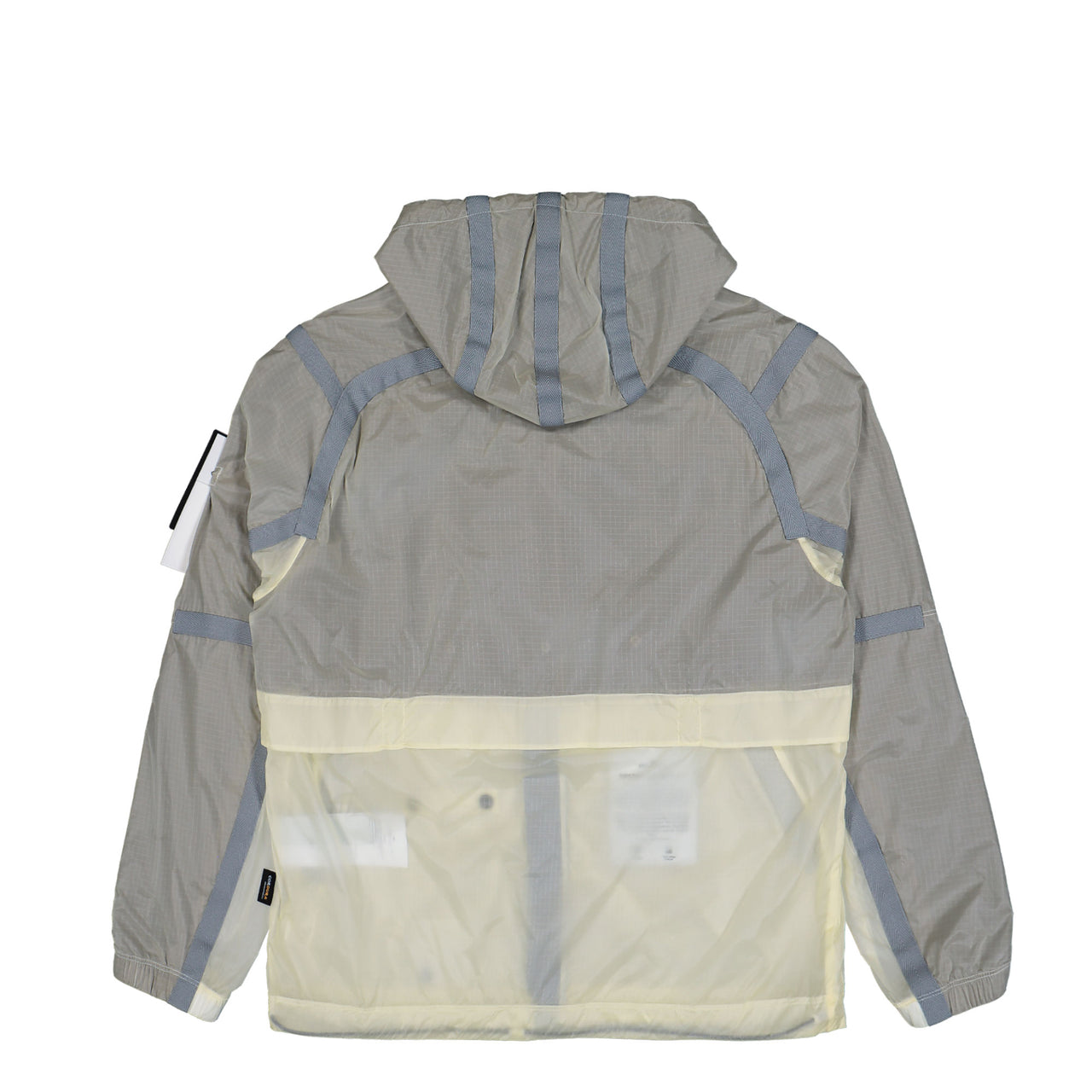Stone Island Light Hooded Jacket With Anti-Drop And Reflective Details Ivory Windbreaker K2S15Q100008-S0163 V0093 Detail View 1 | GATE
