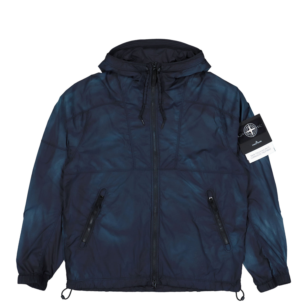 Stone Island Skin Touch Nylon-TC Corrosion Treatment Jacket Petrol Jackets K2S15Q100022-S00R3 V0029 Detail View 1 | GATE