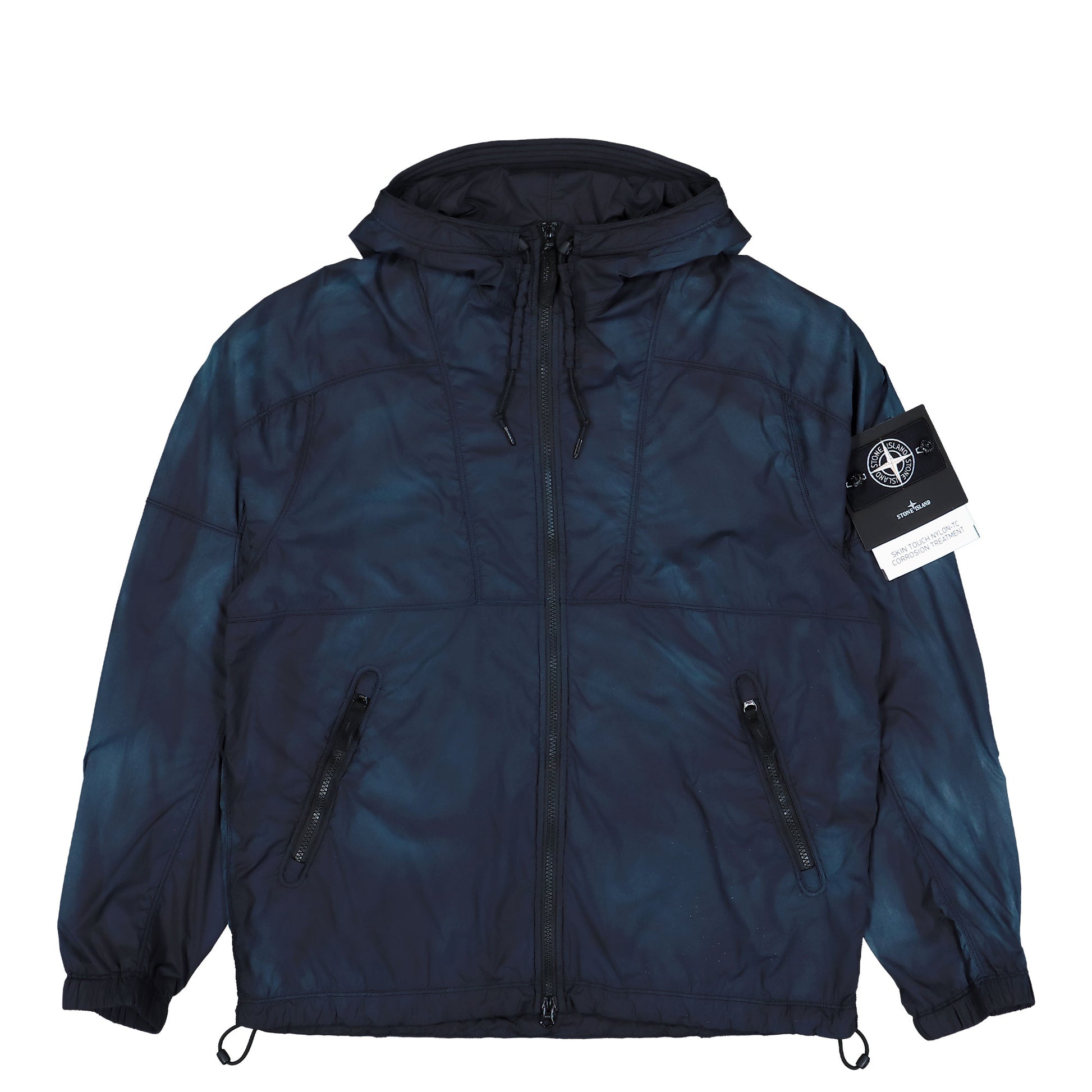 Stone Island Skin Touch Nylon-TC Corrosion Treatment Jacket Petrol Jackets K2S15Q100022-S00R3 V0029 Detail View 1 | GATE