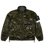 Stone Island Shiny Stretch Nylon-TC Jacket Military Green Jackets K2S15Q100025-S0225 V0054 Detail View 1 | GATE