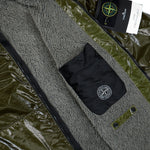 Stone Island Shiny Stretch Nylon-TC Jacket Military Green Jackets K2S15Q100025-S0225 V0054 Detail View 5 | GATE