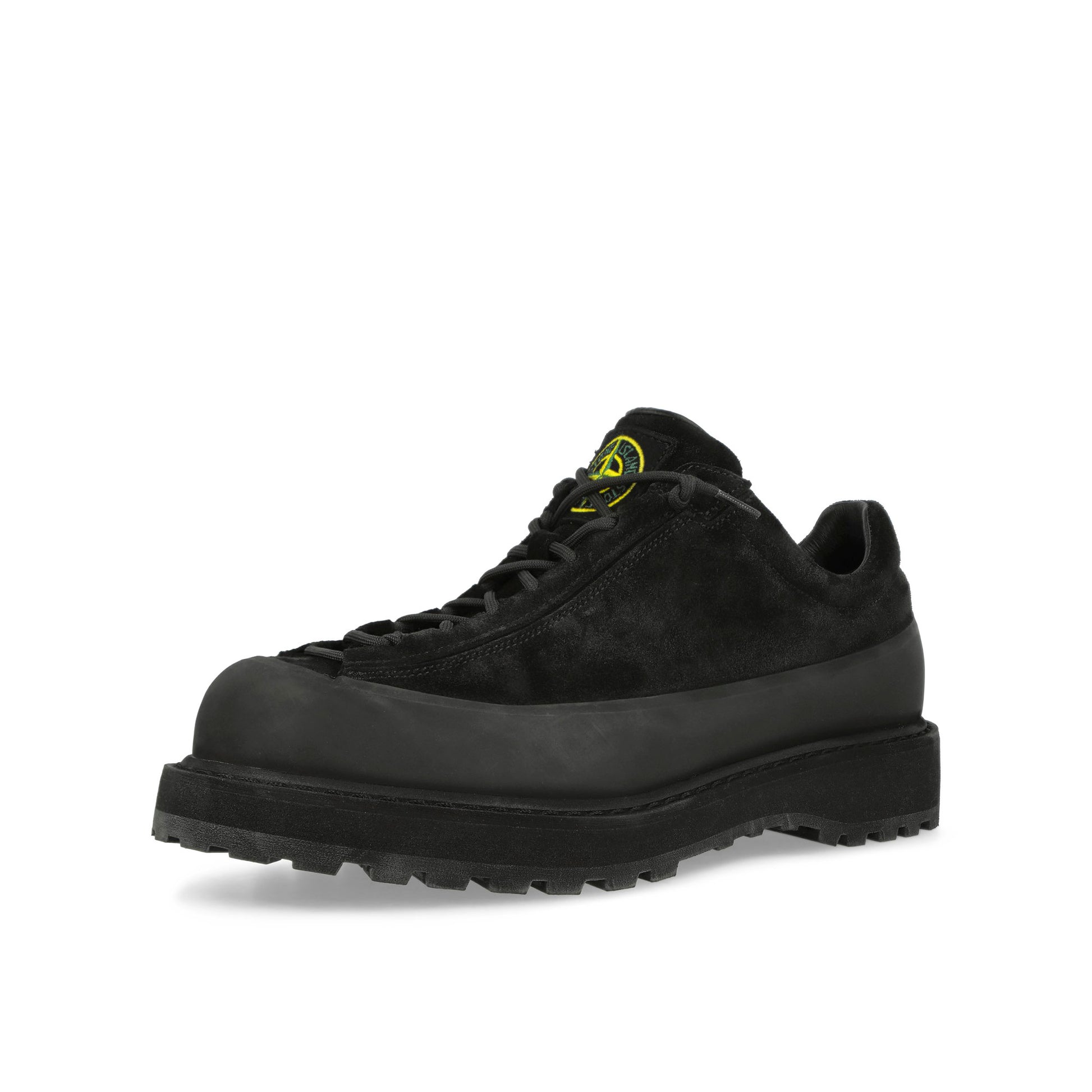 Stone Island Suede Shoes With Compass Patch On Tongue Black Boots K2S159100012-S0076 V0029 Detail View 4 | GATE