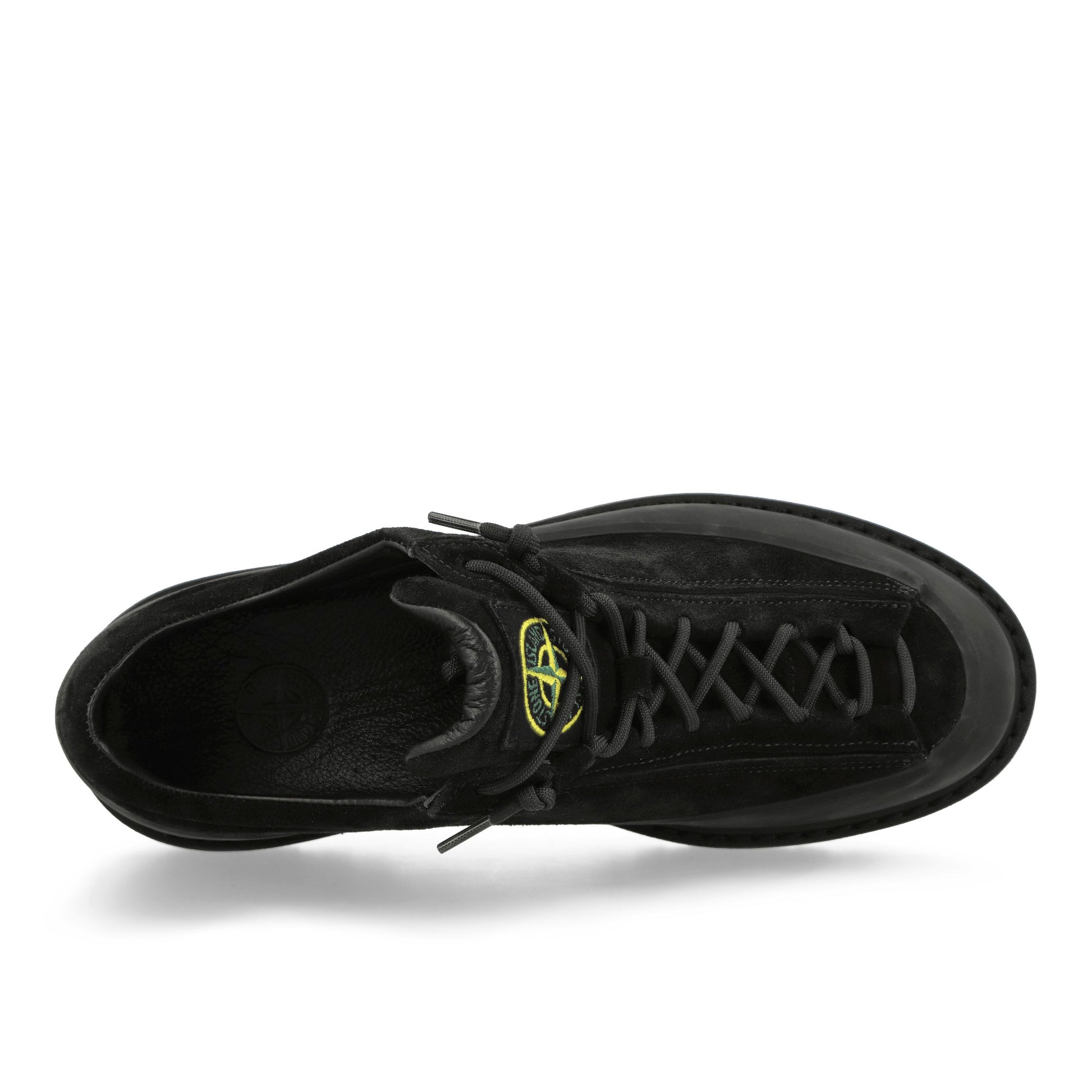 Stone Island Suede Shoes With Compass Patch On Tongue Black Boots K2S159100012-S0076 V0029 Detail View 5 | GATE