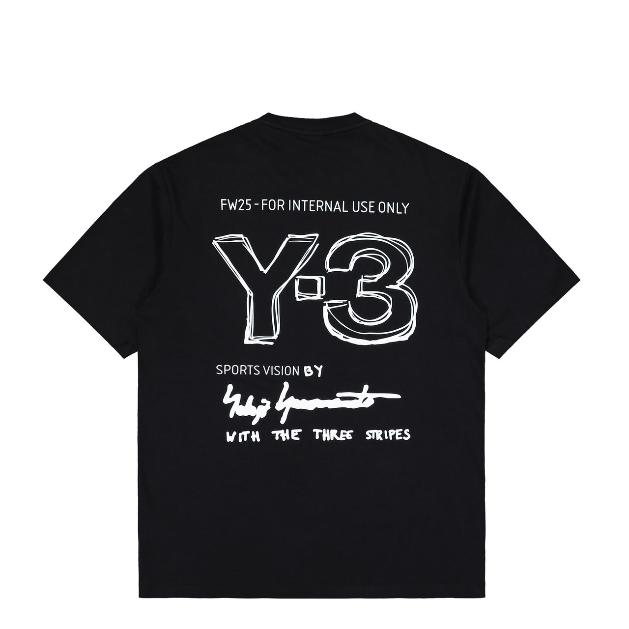Y-3 | M Merch SS Tee | Black | T-Shirt | KB2608 | Front view | Gate
