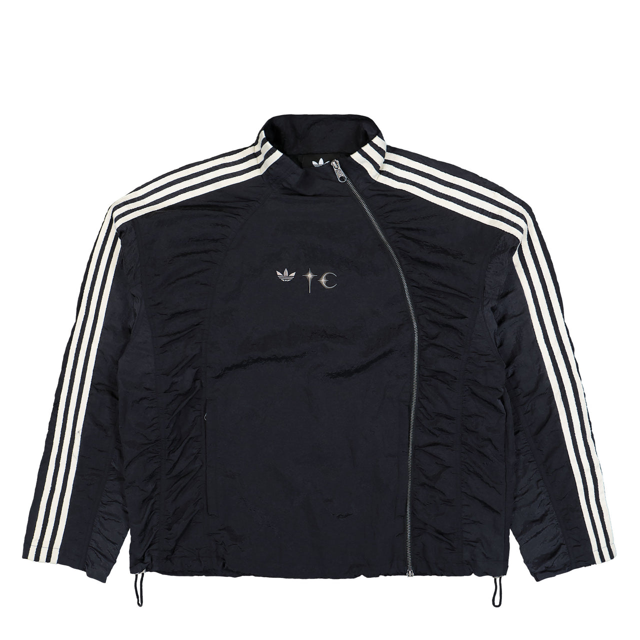 Thug Club x adidas Woven Track Top Black / Silver Metallic Tracksuit Tops KC2200 Detail View 1 | GATE