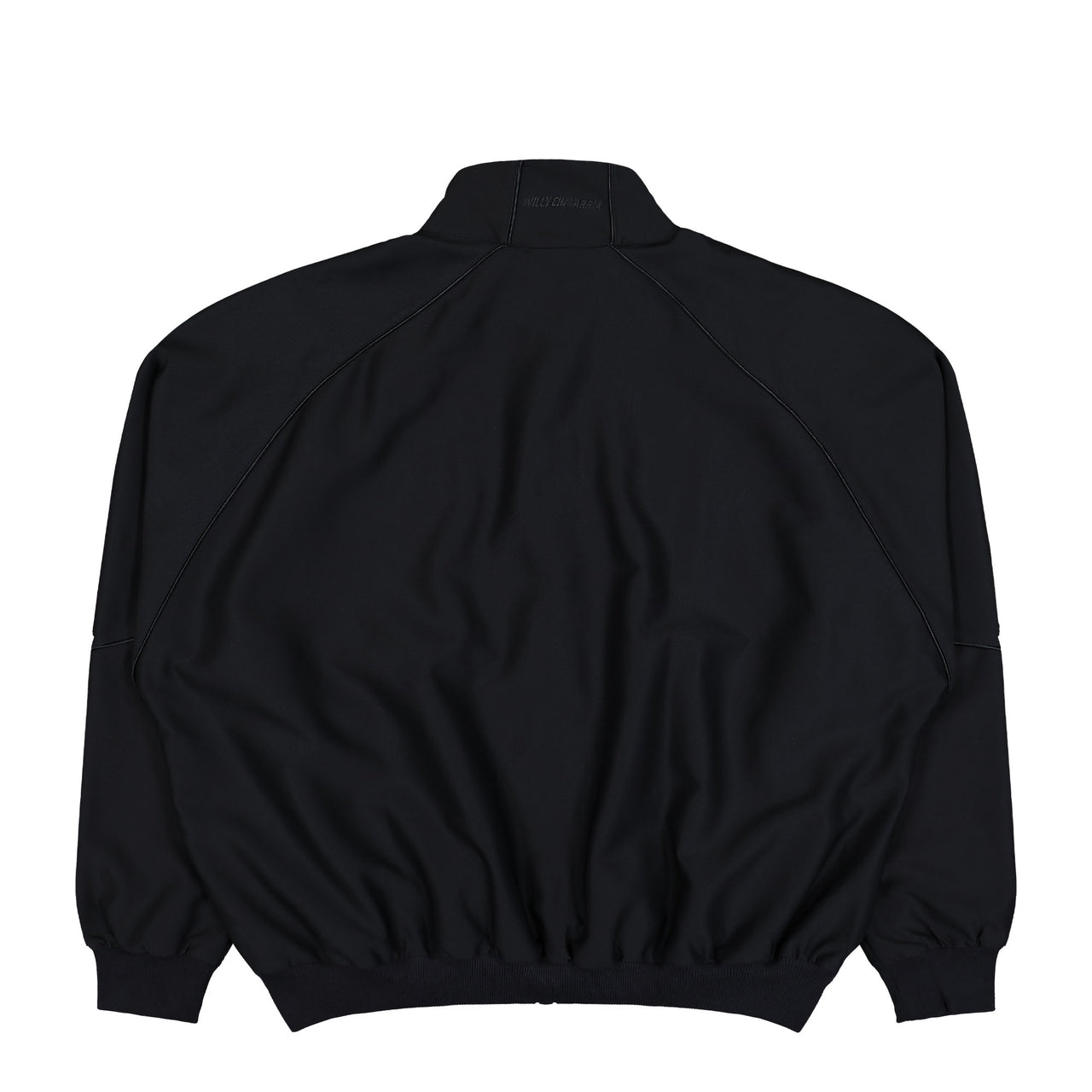 Willy Chavarria x adidas Twill Track Jacket Black Tracksuit Tops KD9350 Detail View 1 | GATE
