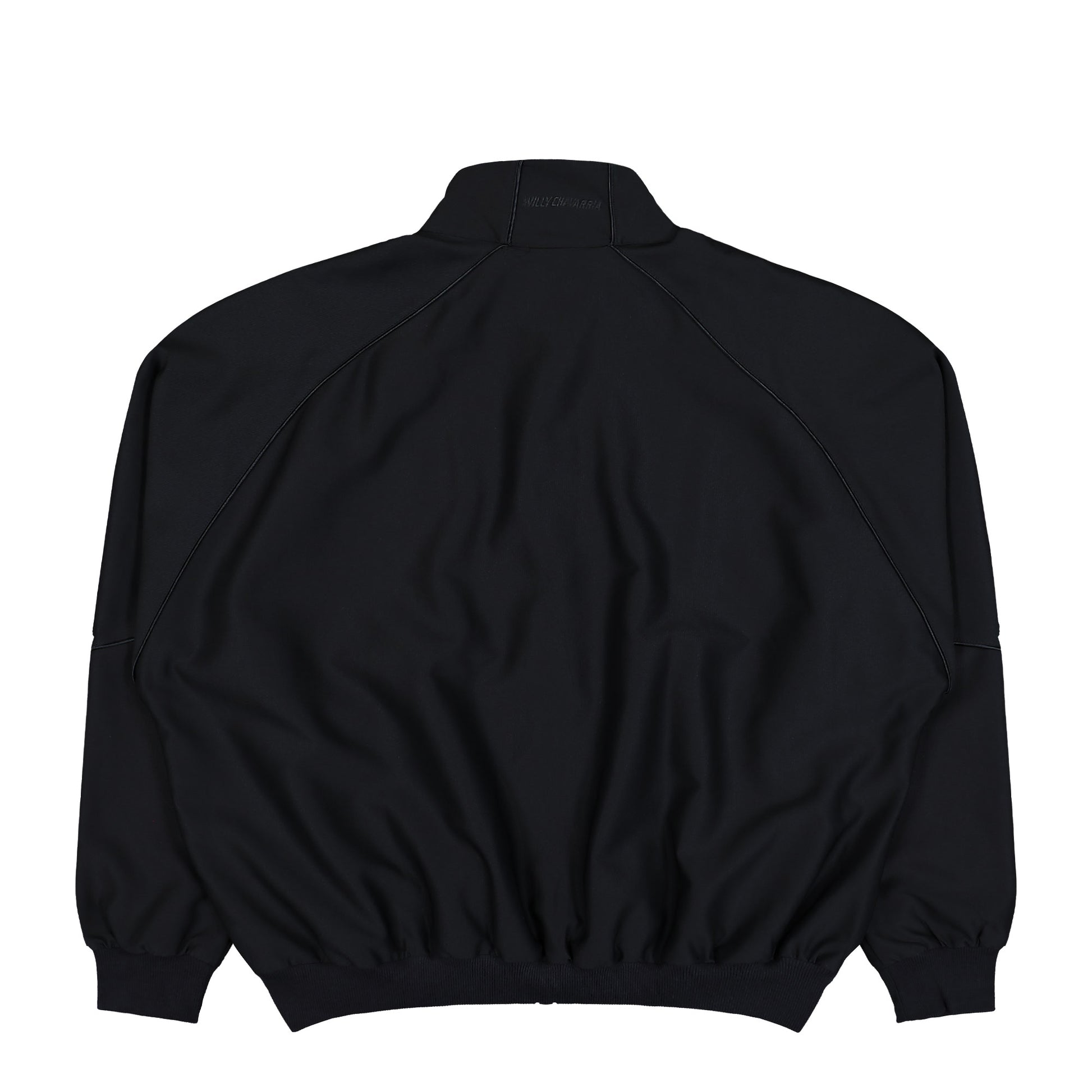 Willy Chavarria x adidas Twill Track Jacket Black Tracksuit Tops KD9350 Detail View 2 | GATE
