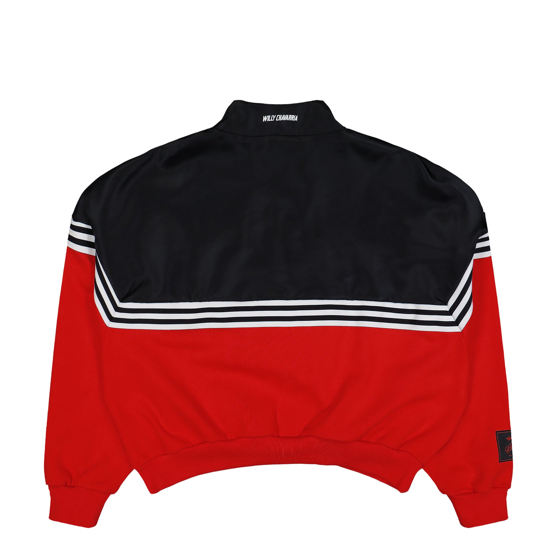 Willy Chavarria x adidas Gomez Sweater Black / Red Sweatshirts KD9360 Detail View 2 | GATE
