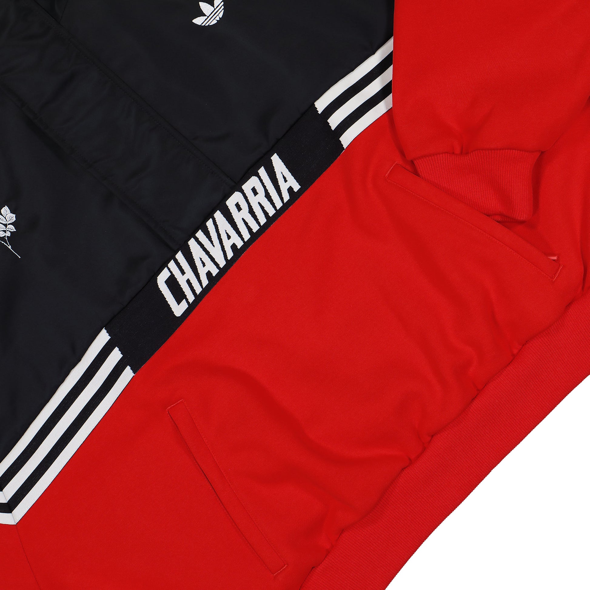 Willy Chavarria x adidas Gomez Sweater Black / Red Sweatshirts KD9360 Detail View 4 | GATE
