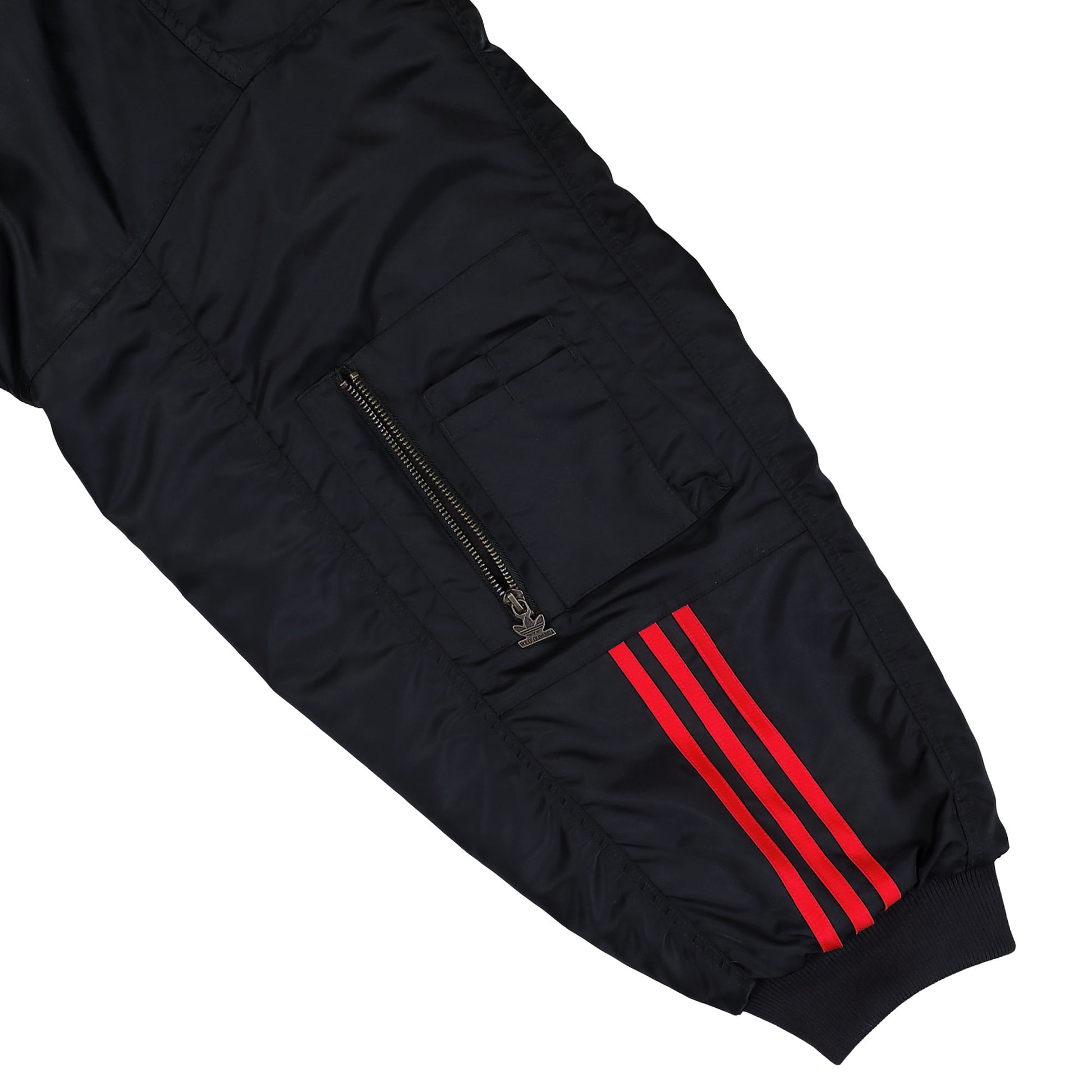 Willy Chavarria x adidas Satin Bomber Black Jackets KD9361 Detail View 5 | GATE
