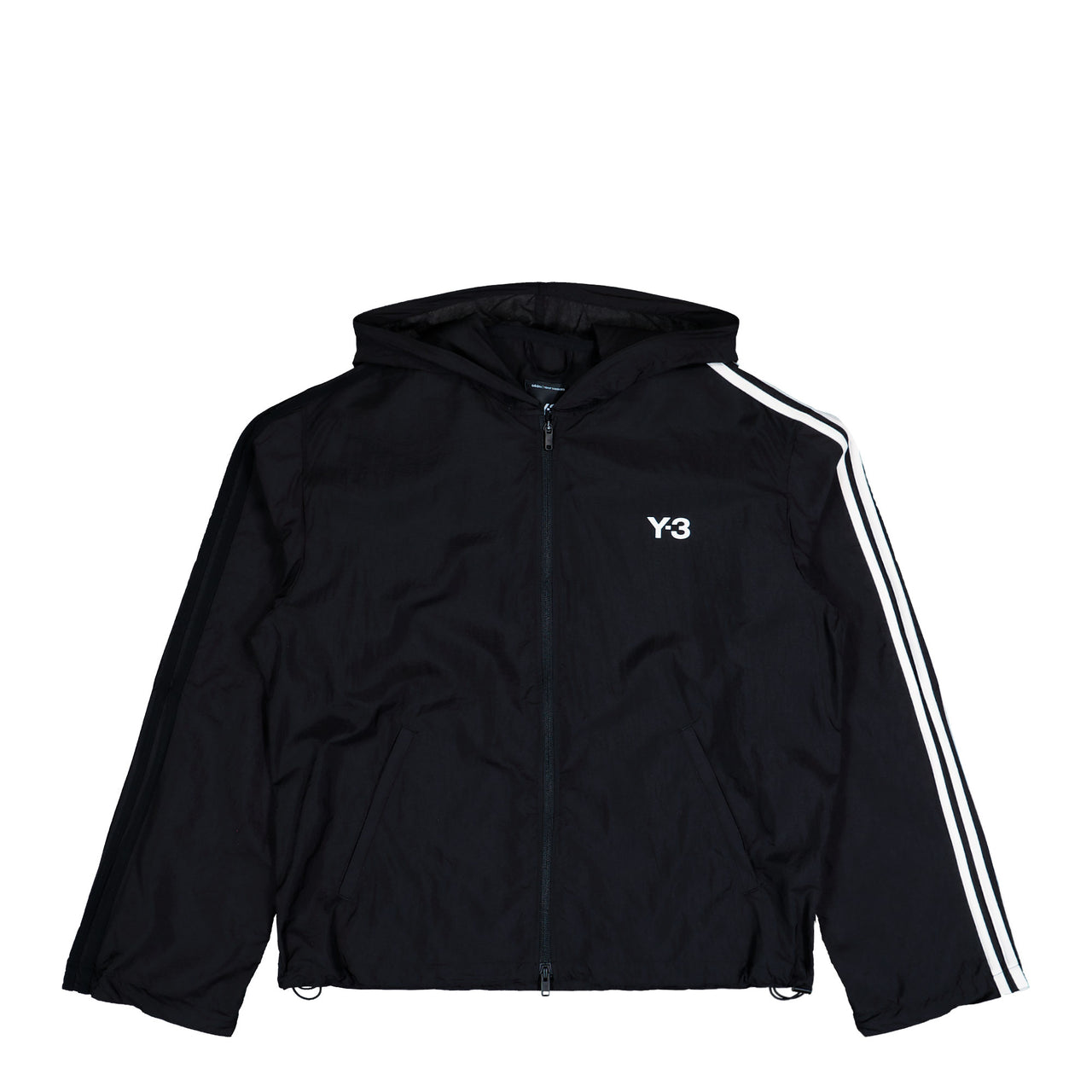 Y-3 Nylon Wired 3 Stripes Track Top Black Track Jackets KF1085 Detail View 1 | GATE