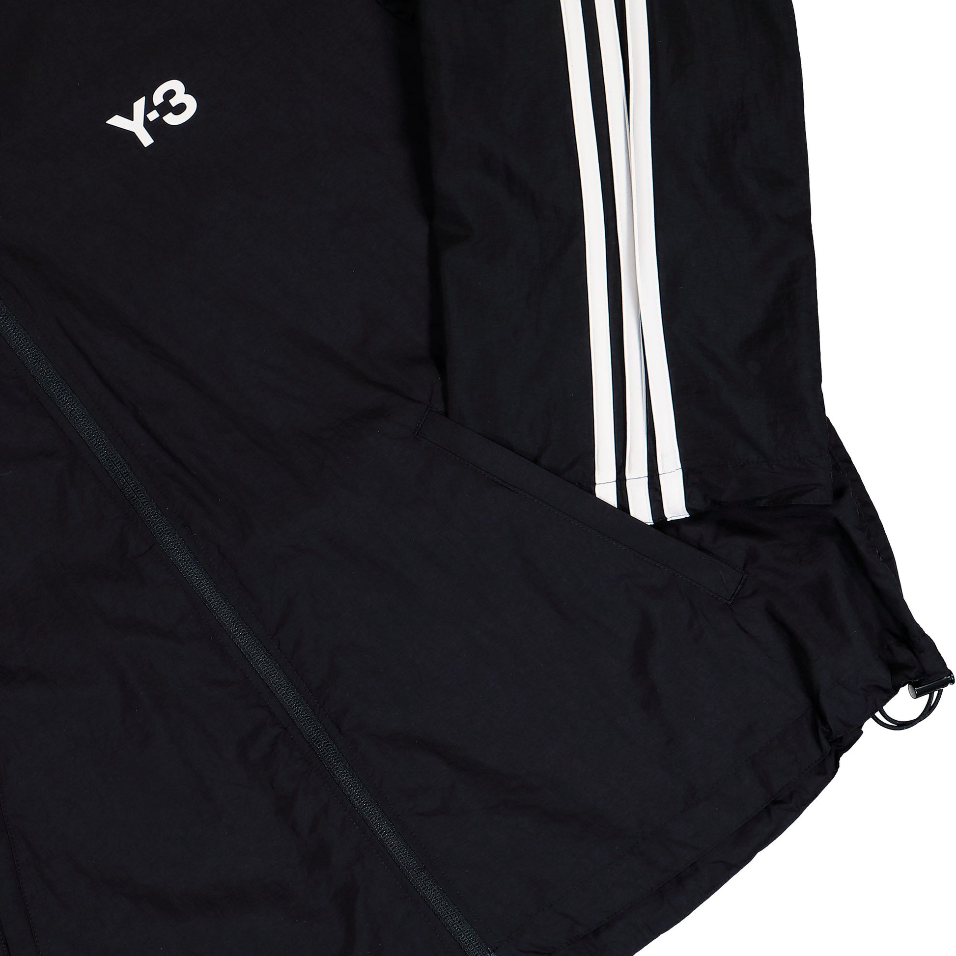 Y-3 Nylon Wired 3 Stripes Track Top Black Track Jackets KF1085 Detail View 4 | GATE